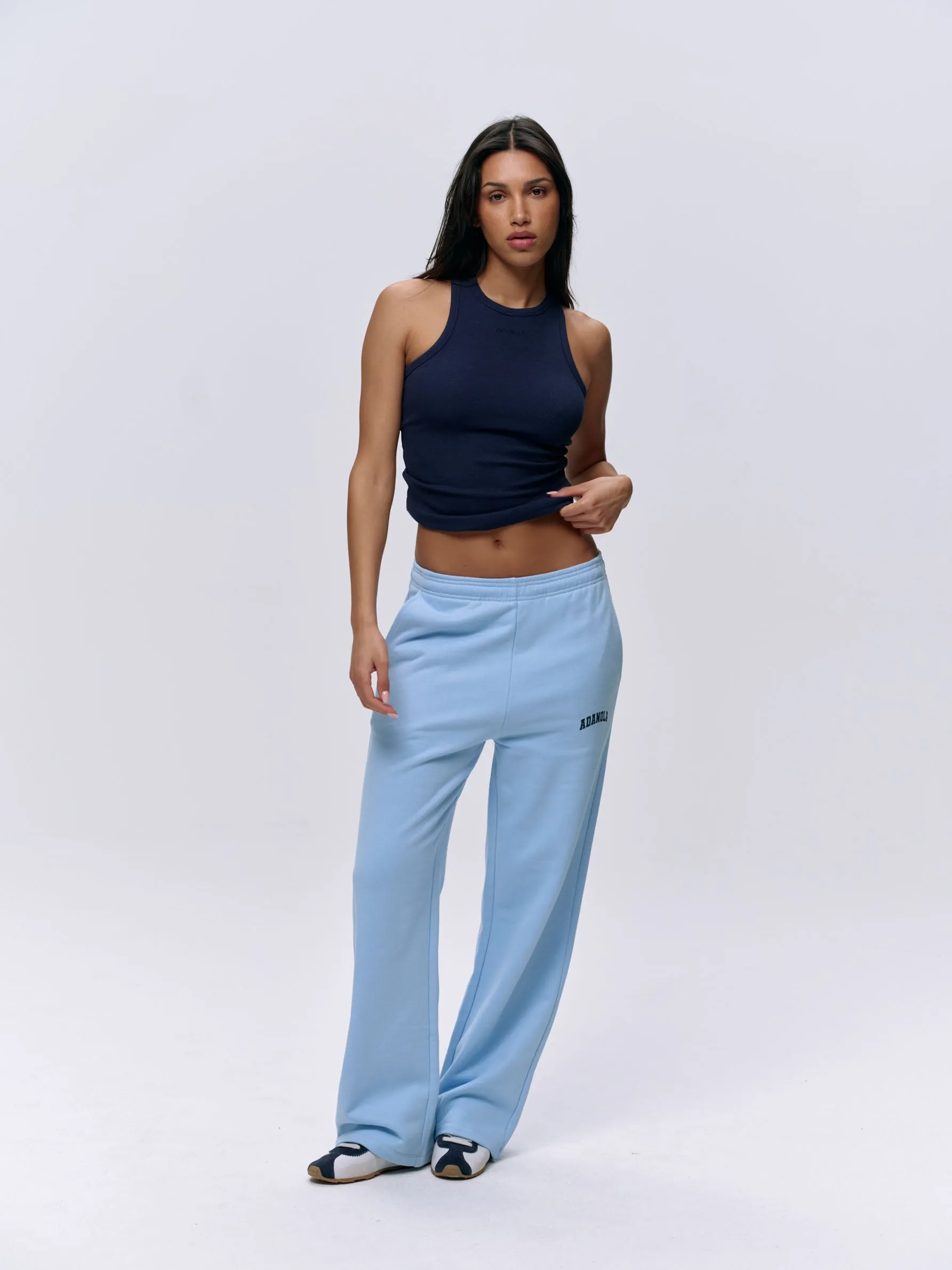 Varsity Straight Leg Sweatpants - Powder Blue/Navy Blue sold by Adanola product image thumbnail 4