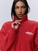 Adanola Running Oversized Funnel Neck Zip Sweatshirt - Classic Red sold by Adanola