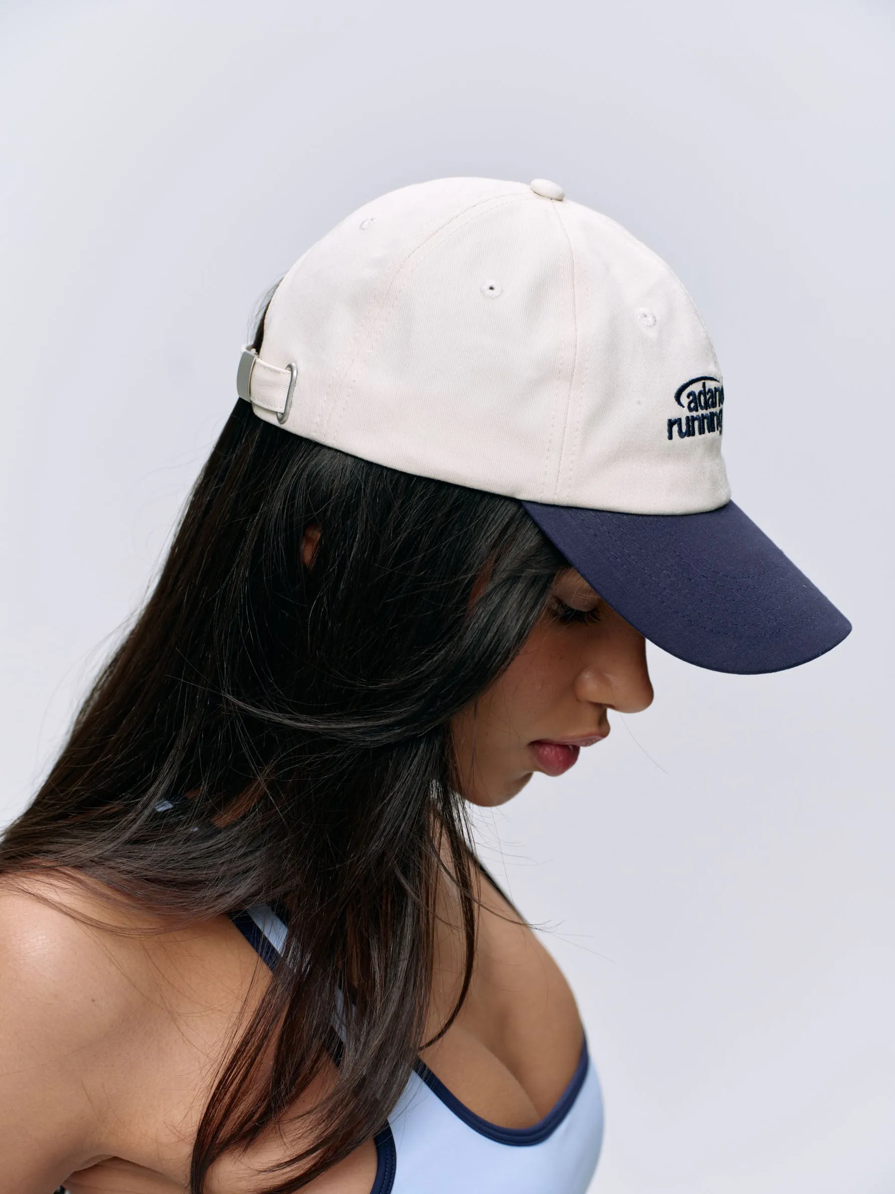 Adanola Running Embroidered Cap - Cream/Navy Blue sold by Adanola product image thumbnail 3