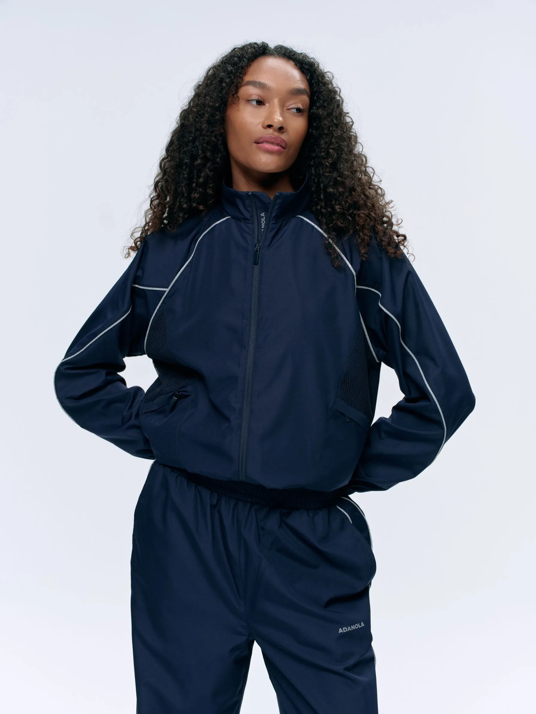Piping Track Jacket - Navy Blue sold by Adanola product image thumbnail 4