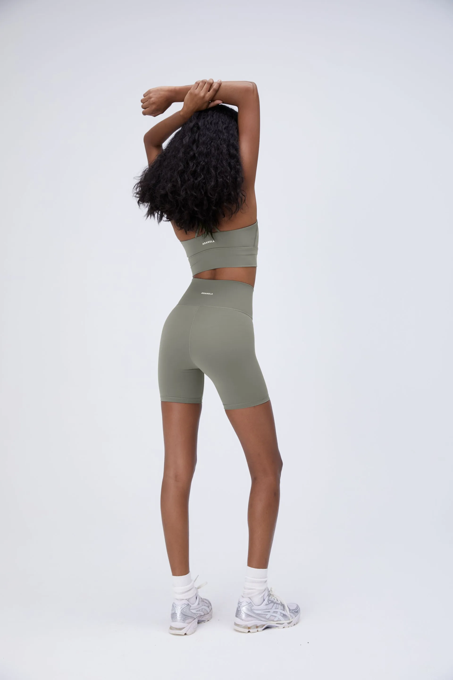 Ultimate Wrap Over Crop Shorts - Olive Green sold by Adanola product image thumbnail 2
