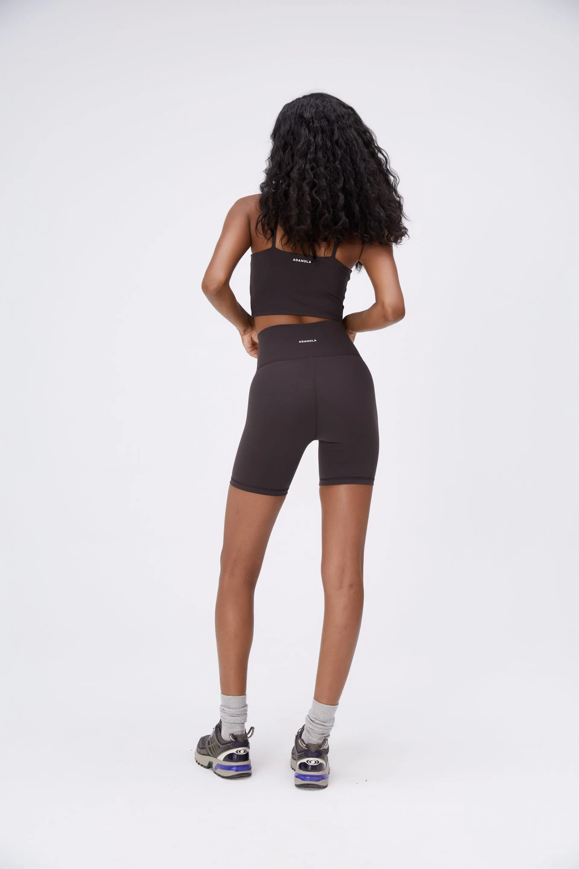 Ultimate Wrap Over Crop Shorts - Coffee Bean sold by Adanola product image thumbnail 2