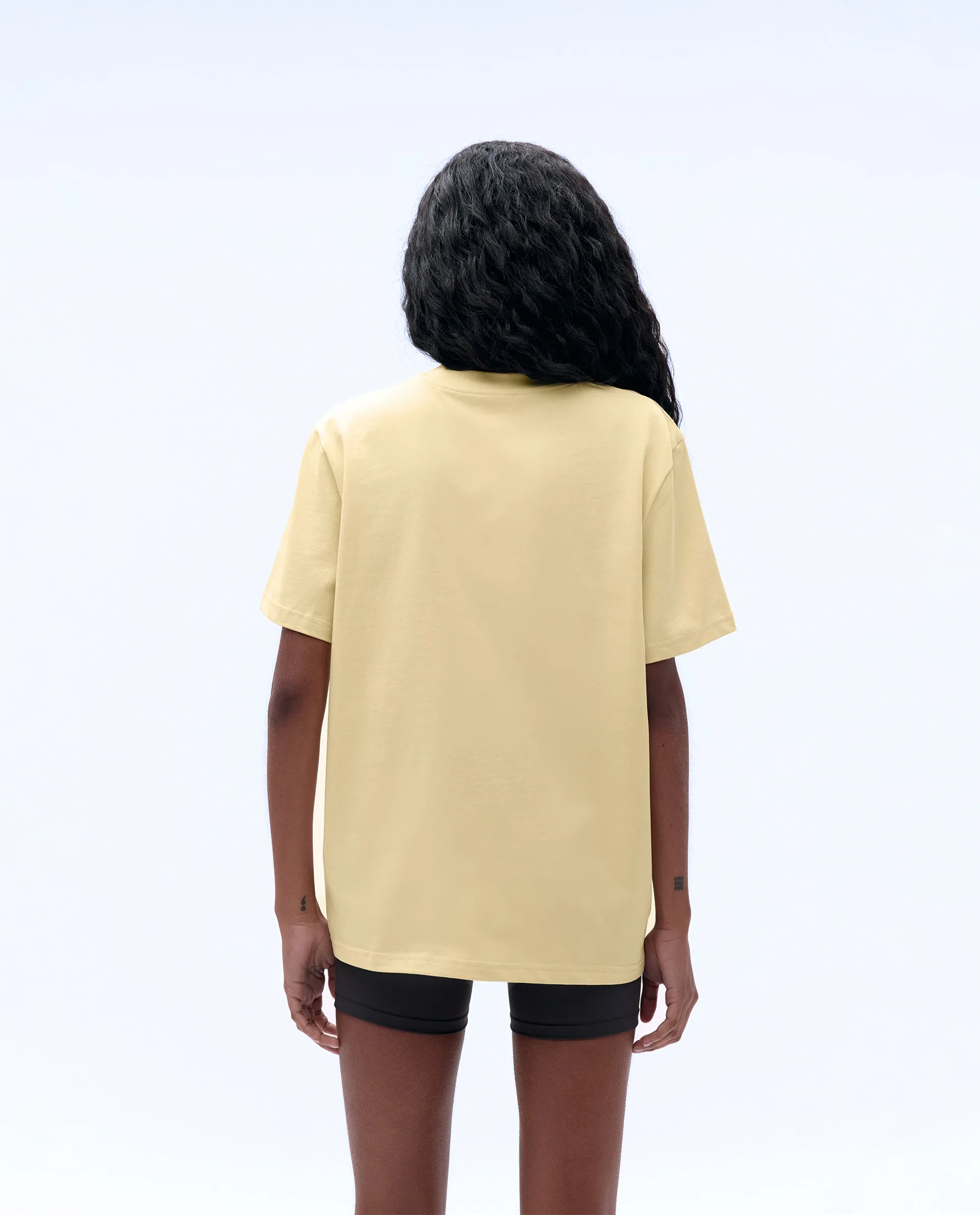 Varsity Short Sleeve Oversized T-shirt - Butter Yellow/Marshmallow White sold by Adanola product image thumbnail 2