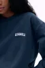 Varsity Loose Fit Sweatshirt - Midnight Blue/Marshmallow White sold by Adanola