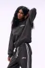 Varsity Loose Fit Sweatshirt - Coffee Bean/Marshmallow White sold by Adanola