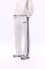 Varsity Loose Fit Sweatpants - Marshmallow White/Coffee Bean sold by Adanola