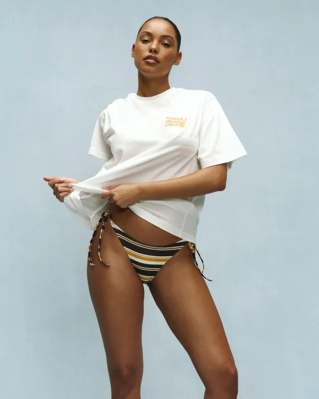 Vacation Lightweight T-shirt - White/Mango Orange sold by Adanola