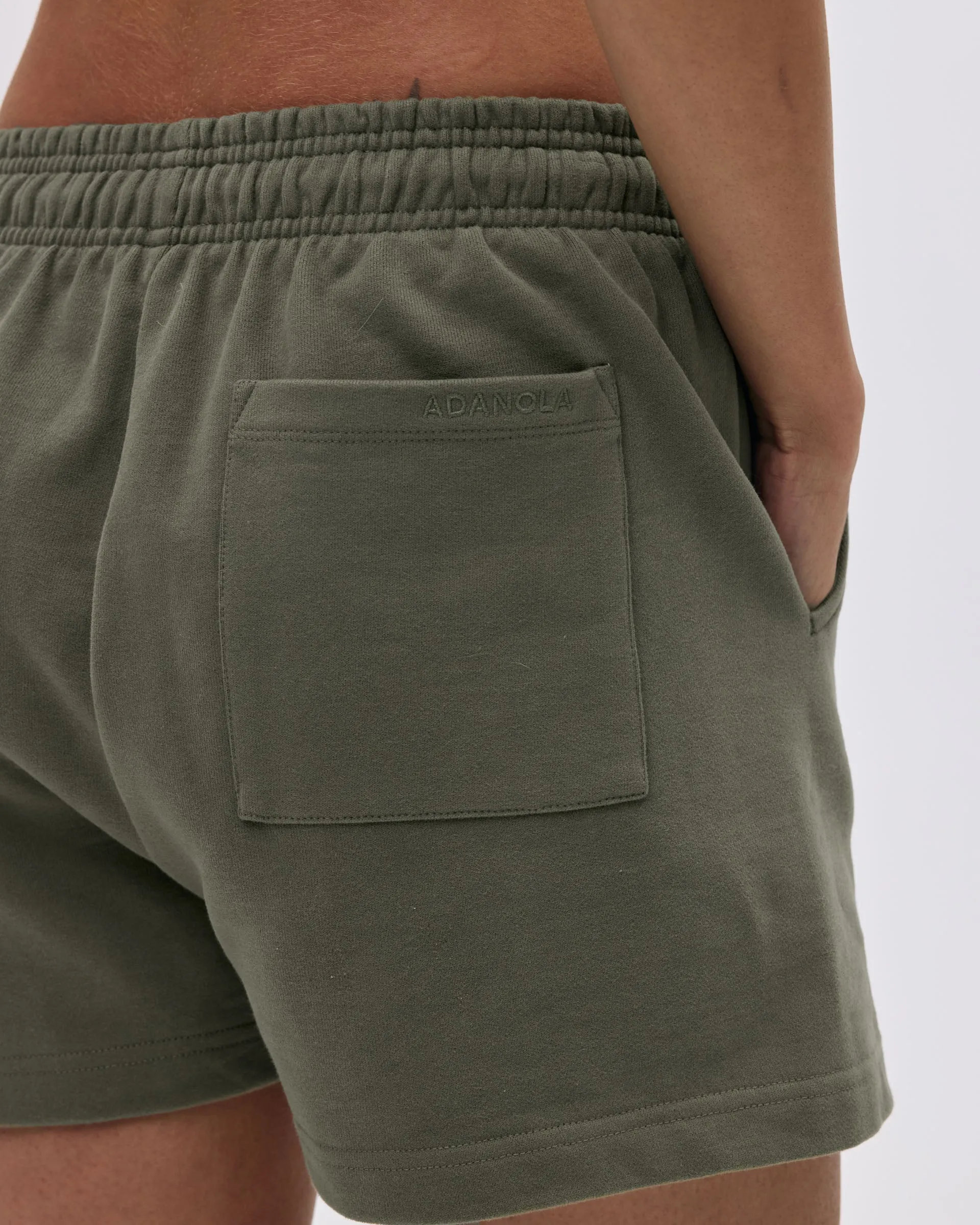 Branded Sweat Shorts - Olive Green sold by Adanola product image thumbnail 3