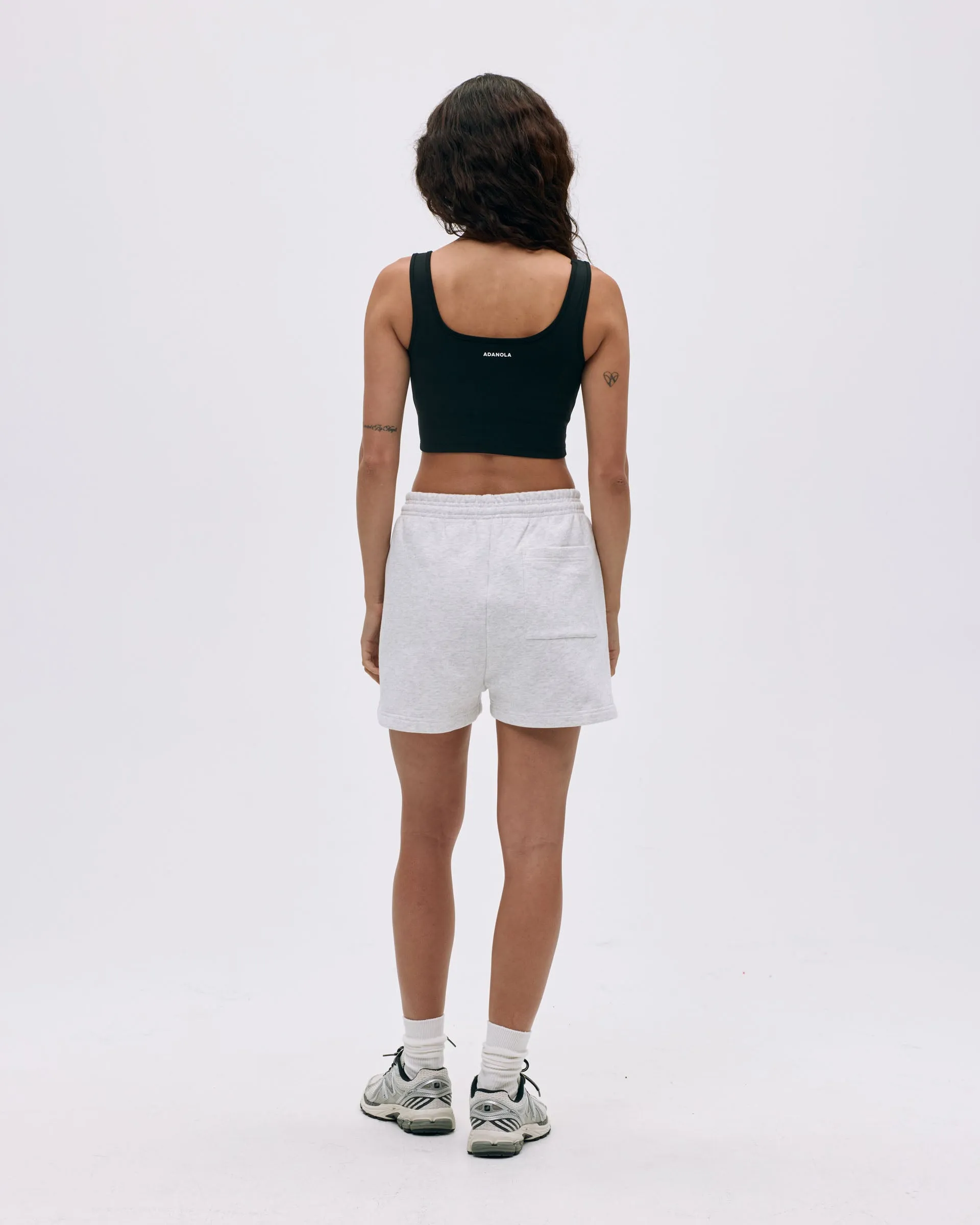 Varsity Sweat Shorts - Light Grey Melange/Black sold by Adanola product image thumbnail 2