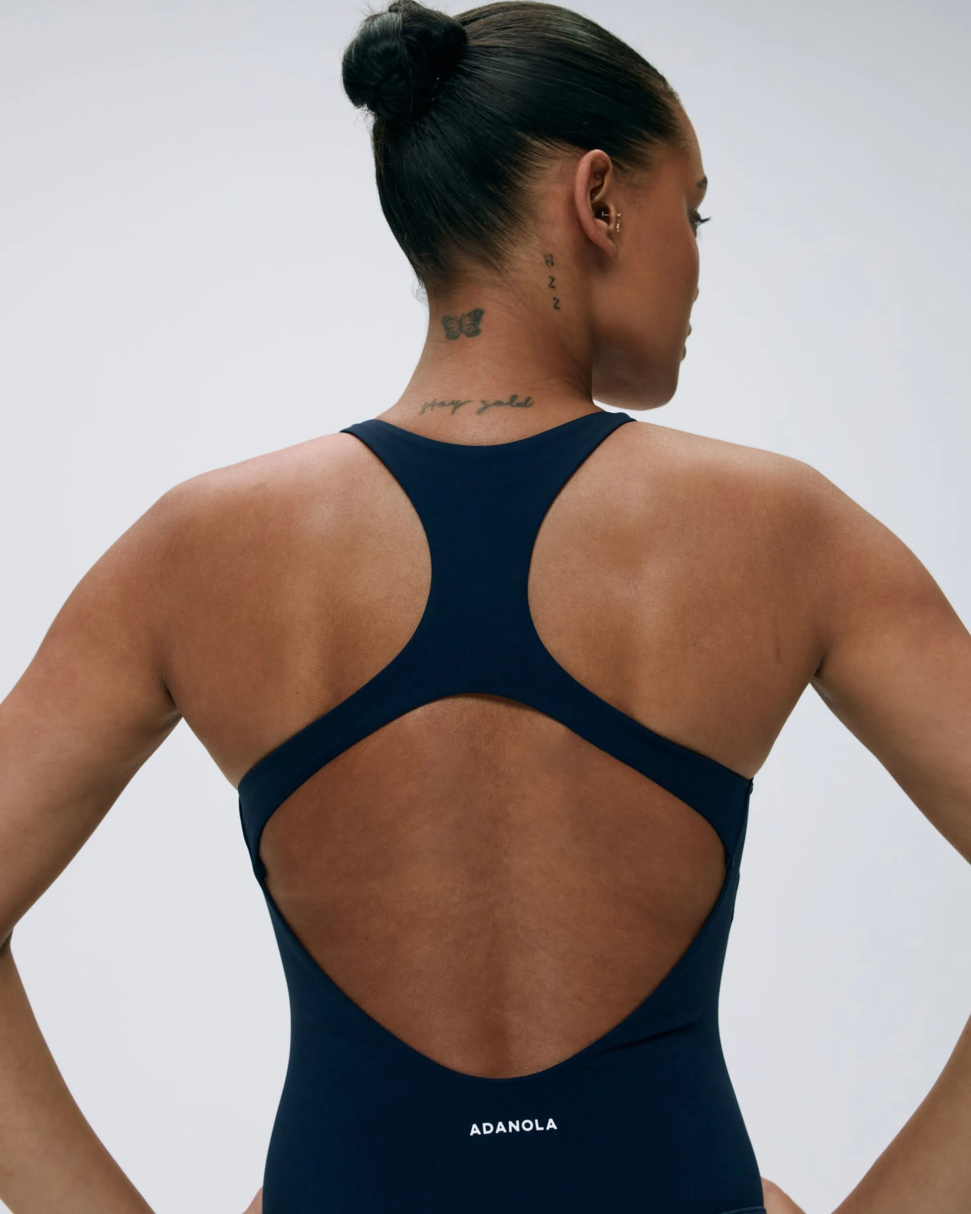Ultimate Racer Cut Out Romper - Navy Blue sold by Adanola product image thumbnail 3