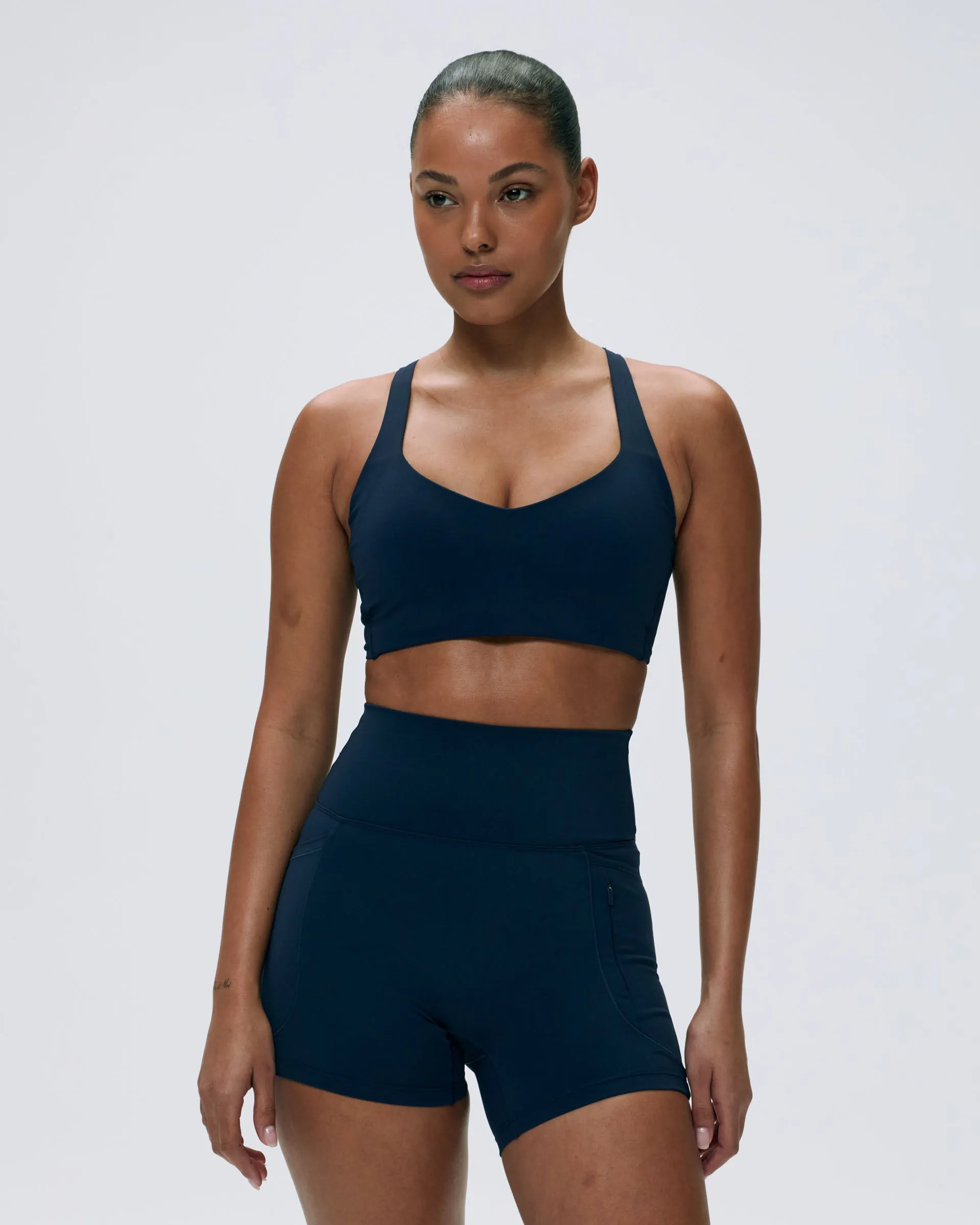 Ultimate Racer Cut Out Bra - Navy Blue sold by Adanola