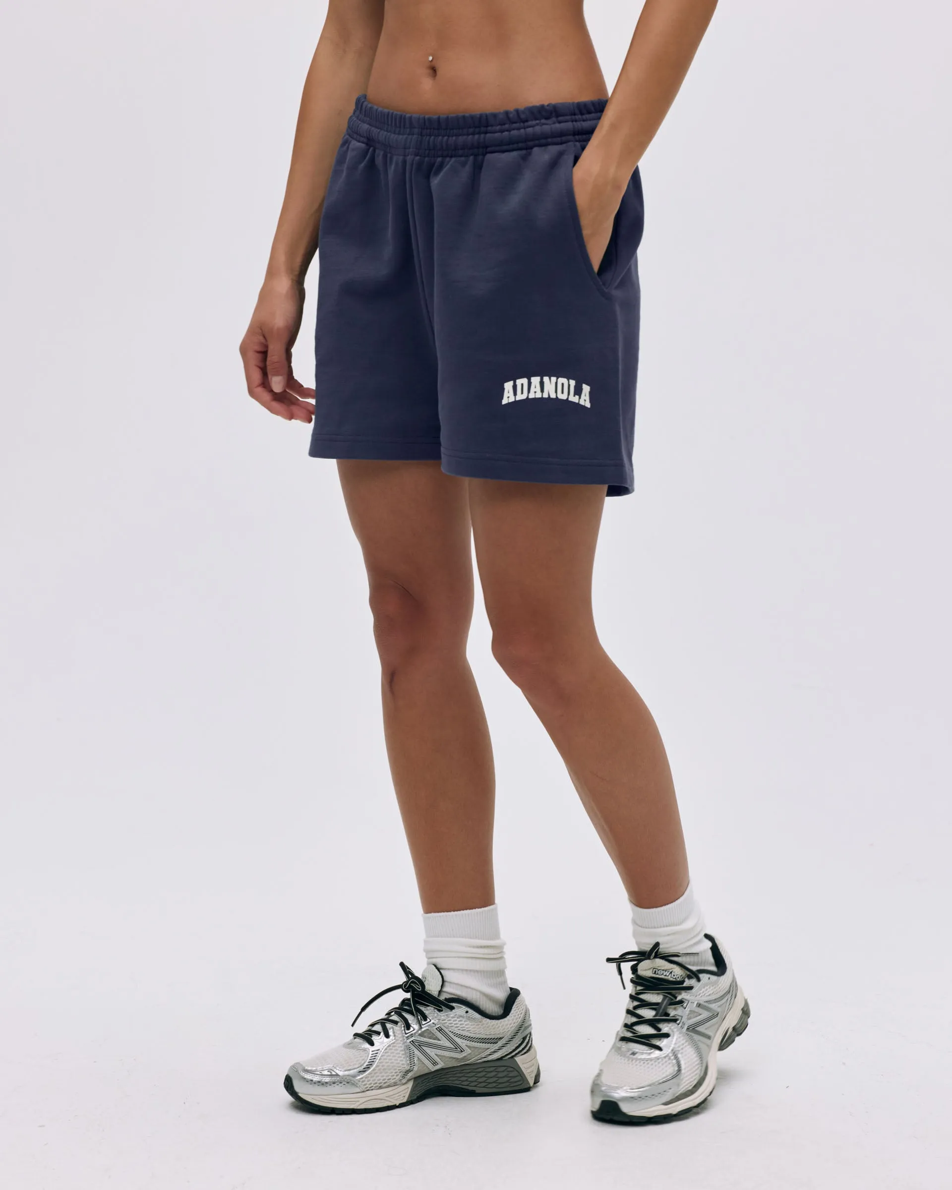 Varsity Sweat Shorts - Midnight Blue/Marshmallow White sold by Adanola product image thumbnail 4