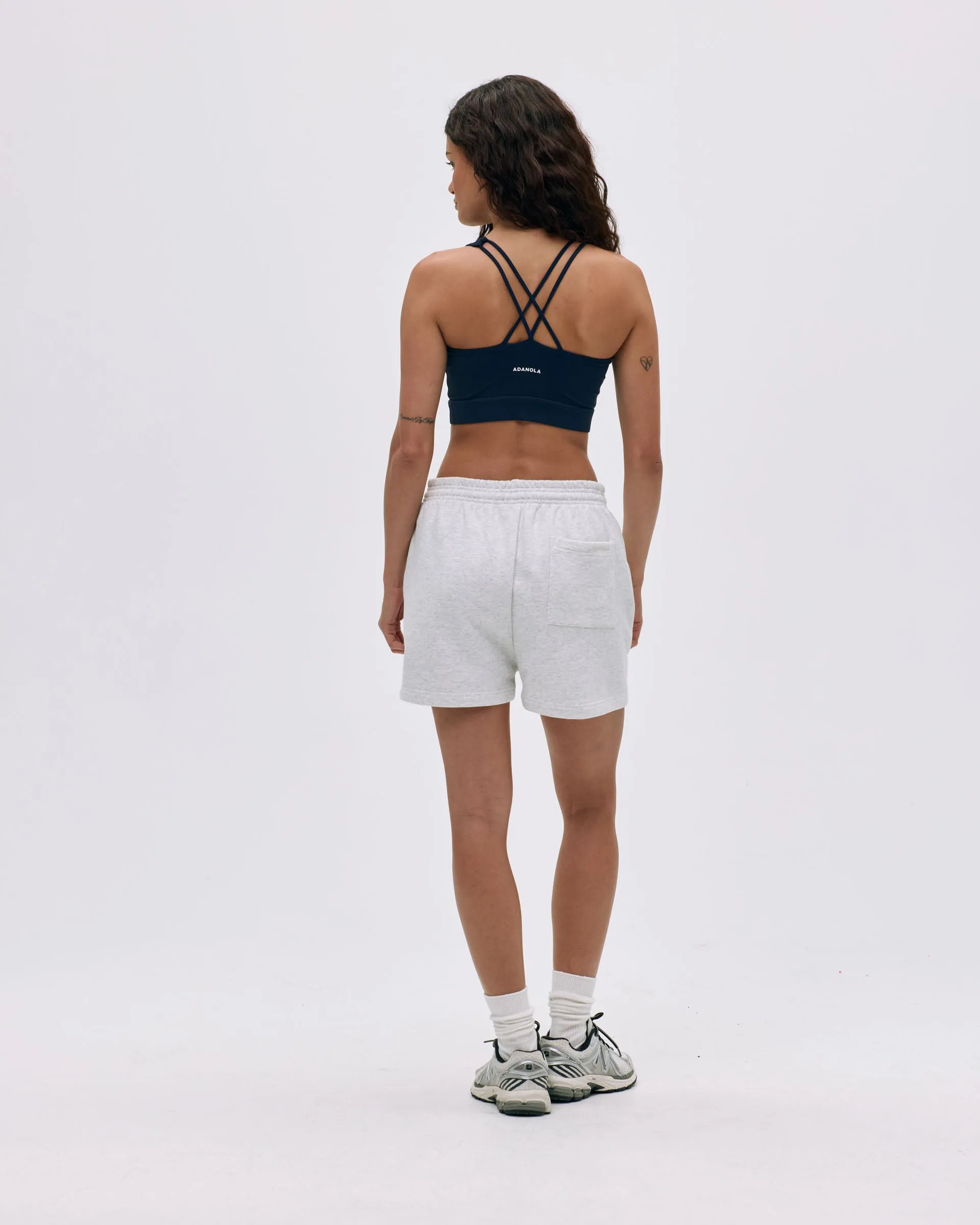 Branded Sweat Shorts - Light Grey Melange sold by Adanola product image thumbnail 2