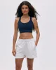 Branded Sweat Shorts - Light Grey Melange sold by Adanola