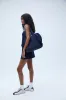 Nylon Zip Tote Bag - Navy Blue sold by Adanola