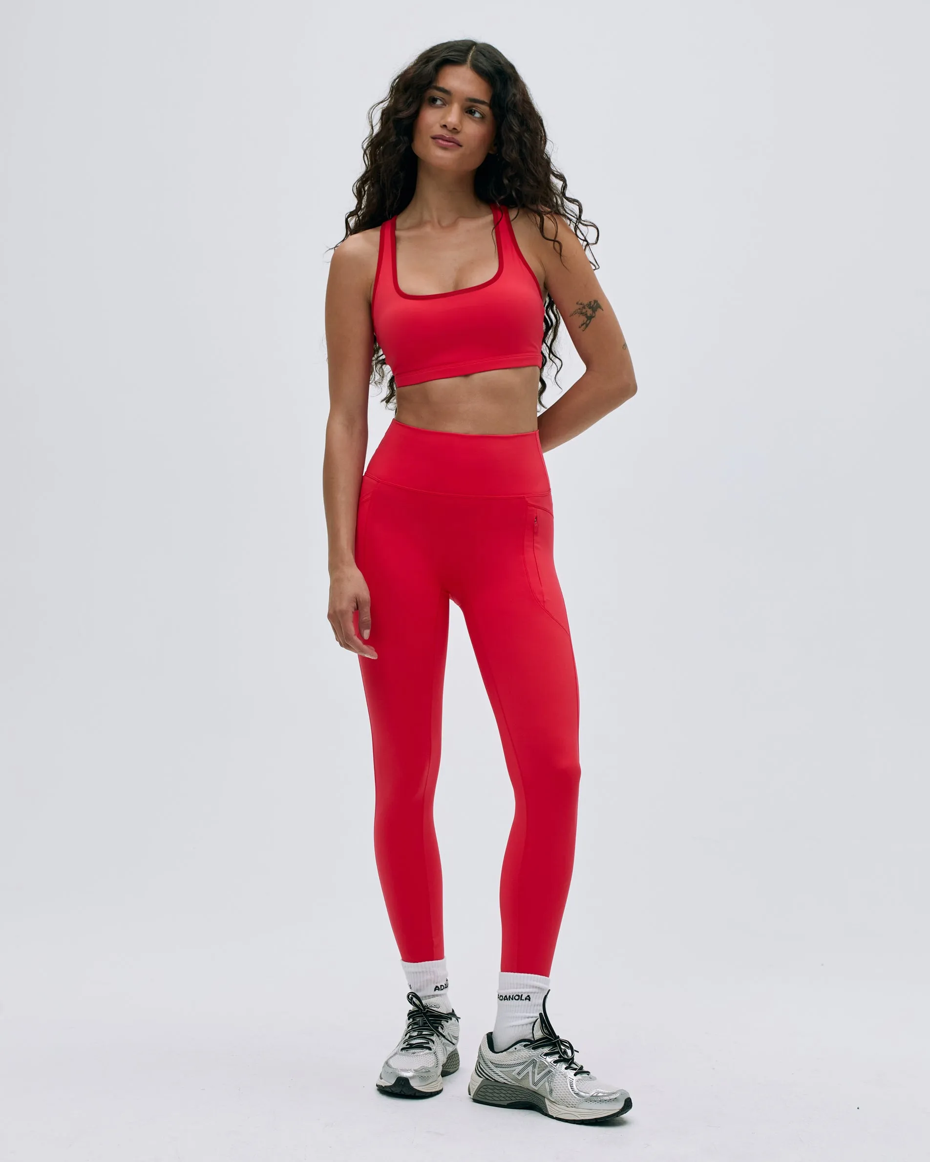 Ultimate Seam Detail Zip Pocket Leggings - Apple Red sold by Adanola product image thumbnail 5
