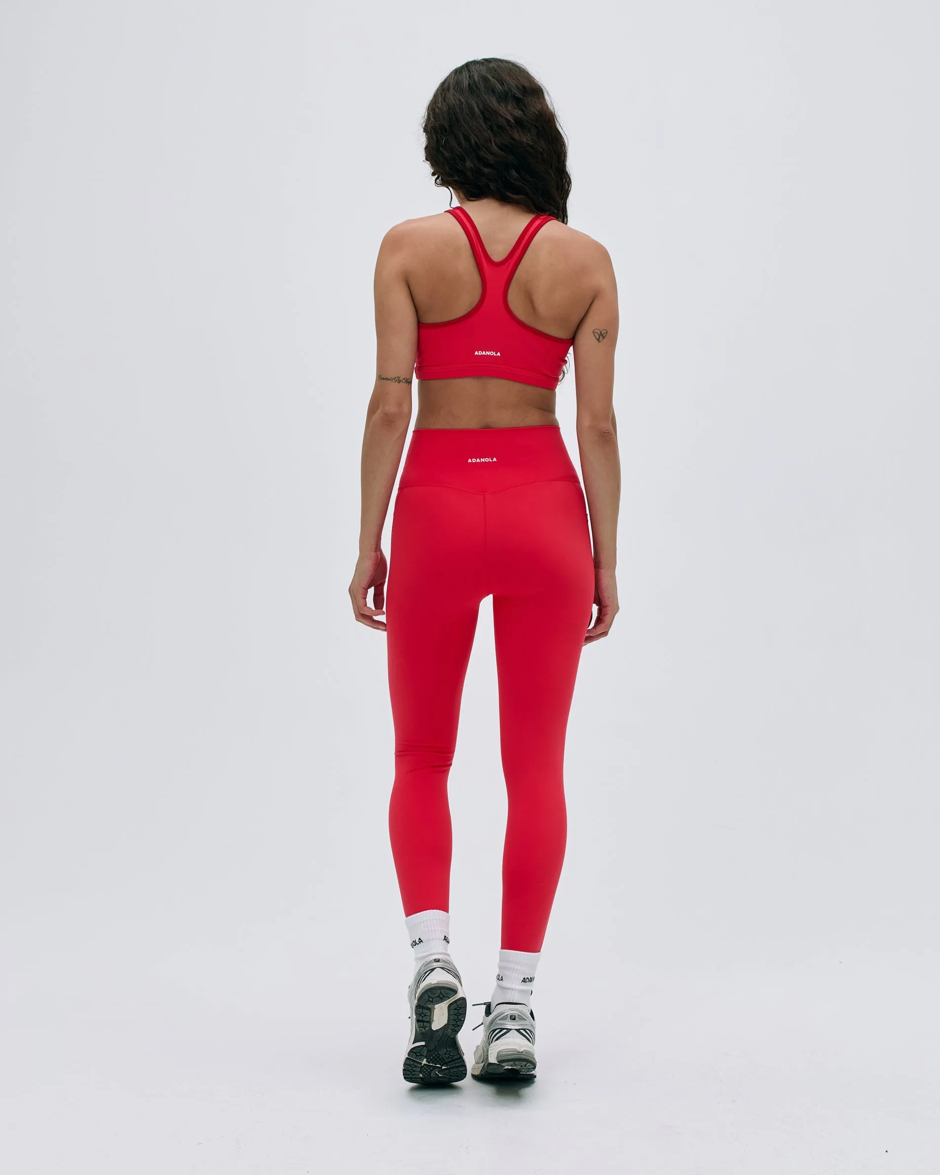 Ultimate Seam Detail Zip Pocket Leggings - Apple Red sold by Adanola product image thumbnail 2