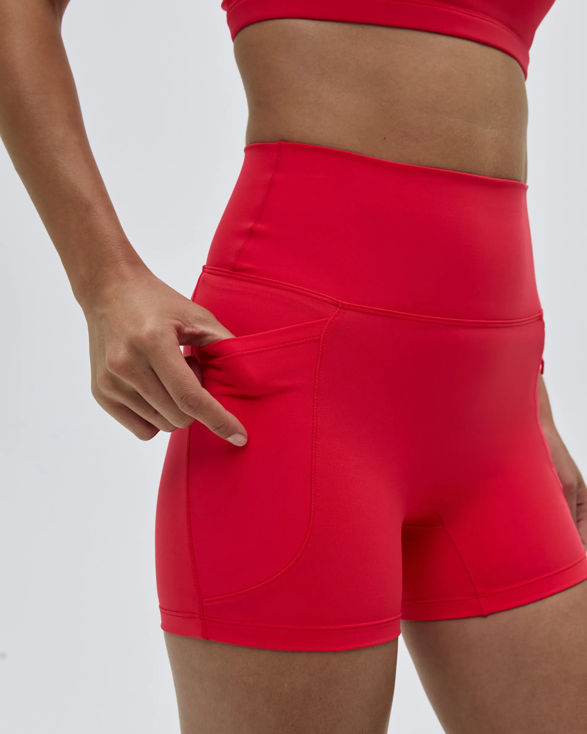 Ultimate Ultra Crop Pocket Shorts - Apple Red sold by Adanola product image thumbnail 4
