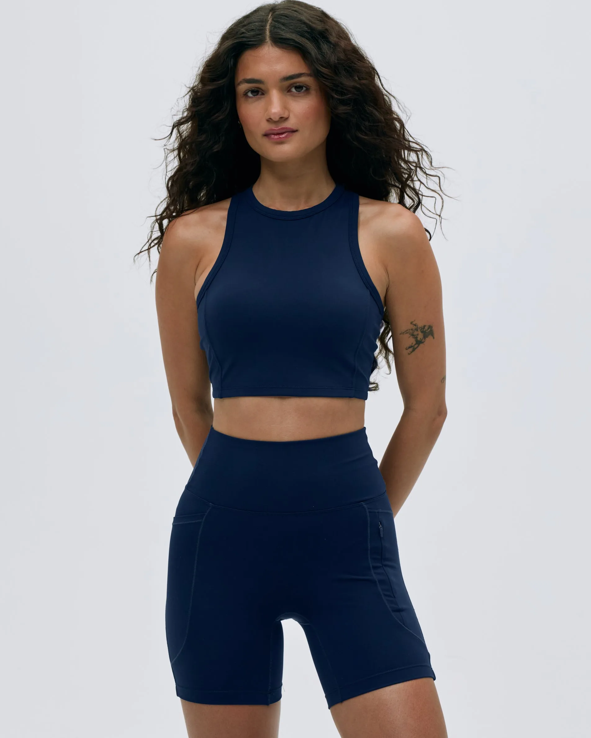 Ultimate Binding Detail Tank Bra - Navy Blue sold by Adanola product image thumbnail 4