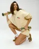 Sports Play Oversized Funnel Full Zip Sweatshirt - Butter Yellow sold by Adanola