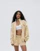 Sports Play Oversized Funnel Full Zip Sweatshirt - Butter Yellow sold by Adanola