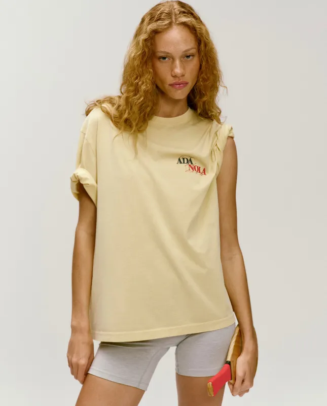 Sports Play Vintage Wash Lightweight T-shirt - Butter Yellow sold by Adanola