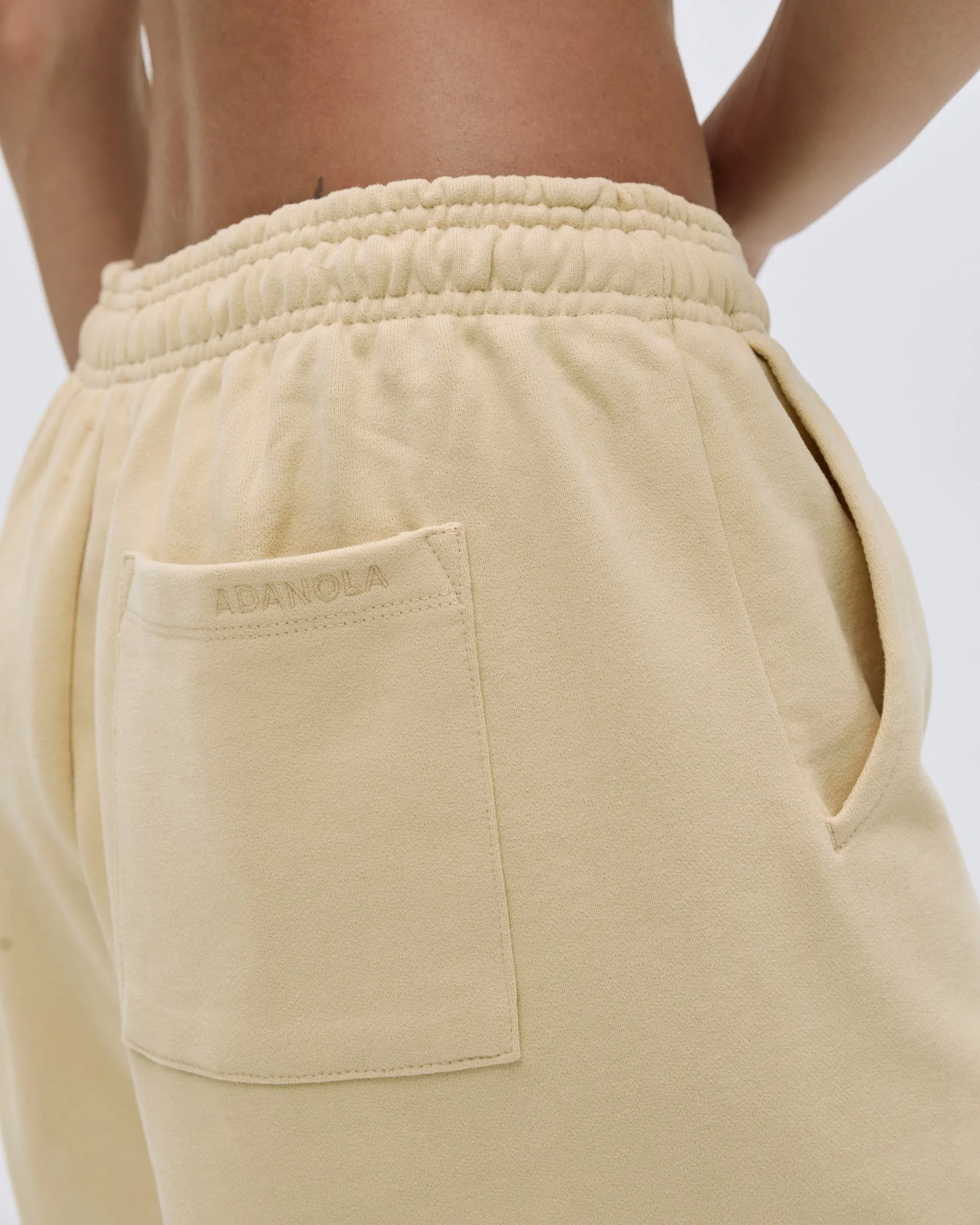 Branded Sweat Shorts - Butter Yellow sold by Adanola product image thumbnail 4