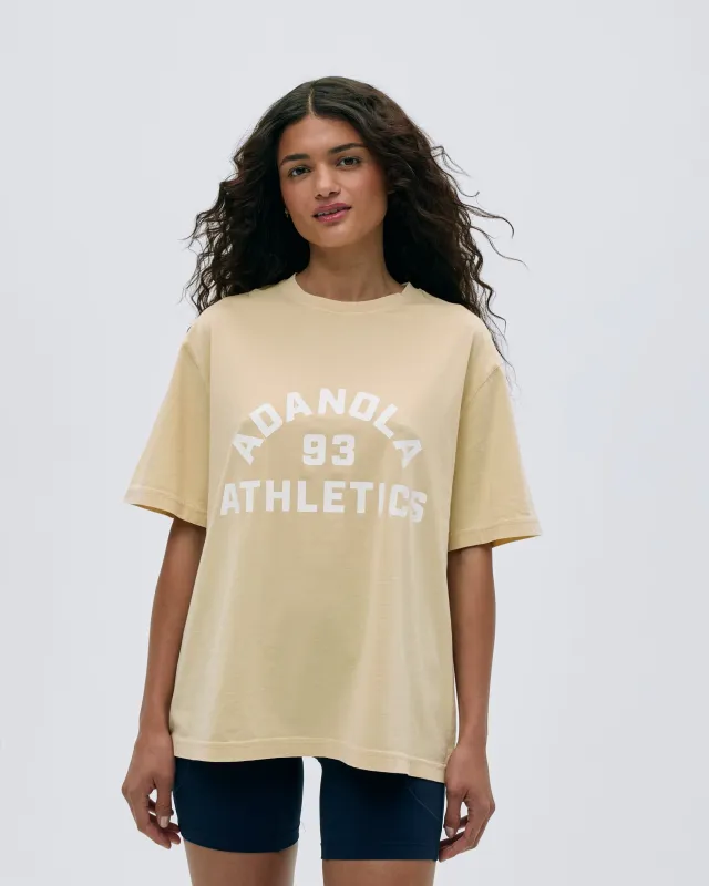 Campus Vintage Wash Lightweight T-shirt - Butter Yellow sold by Adanola
