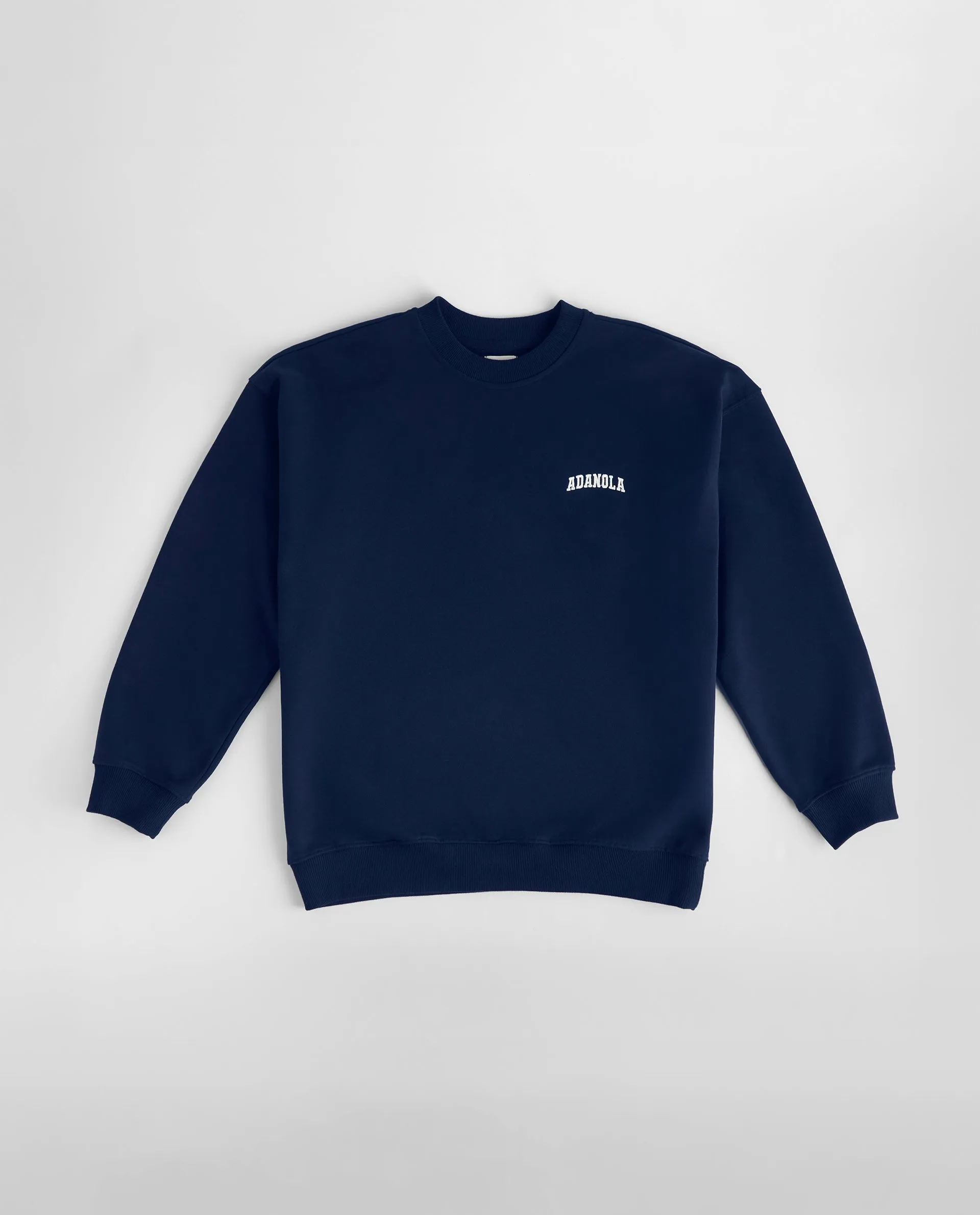 Varsity Oversized Sweatshirt - Navy Blue/Marshmallow White sold by Adanola