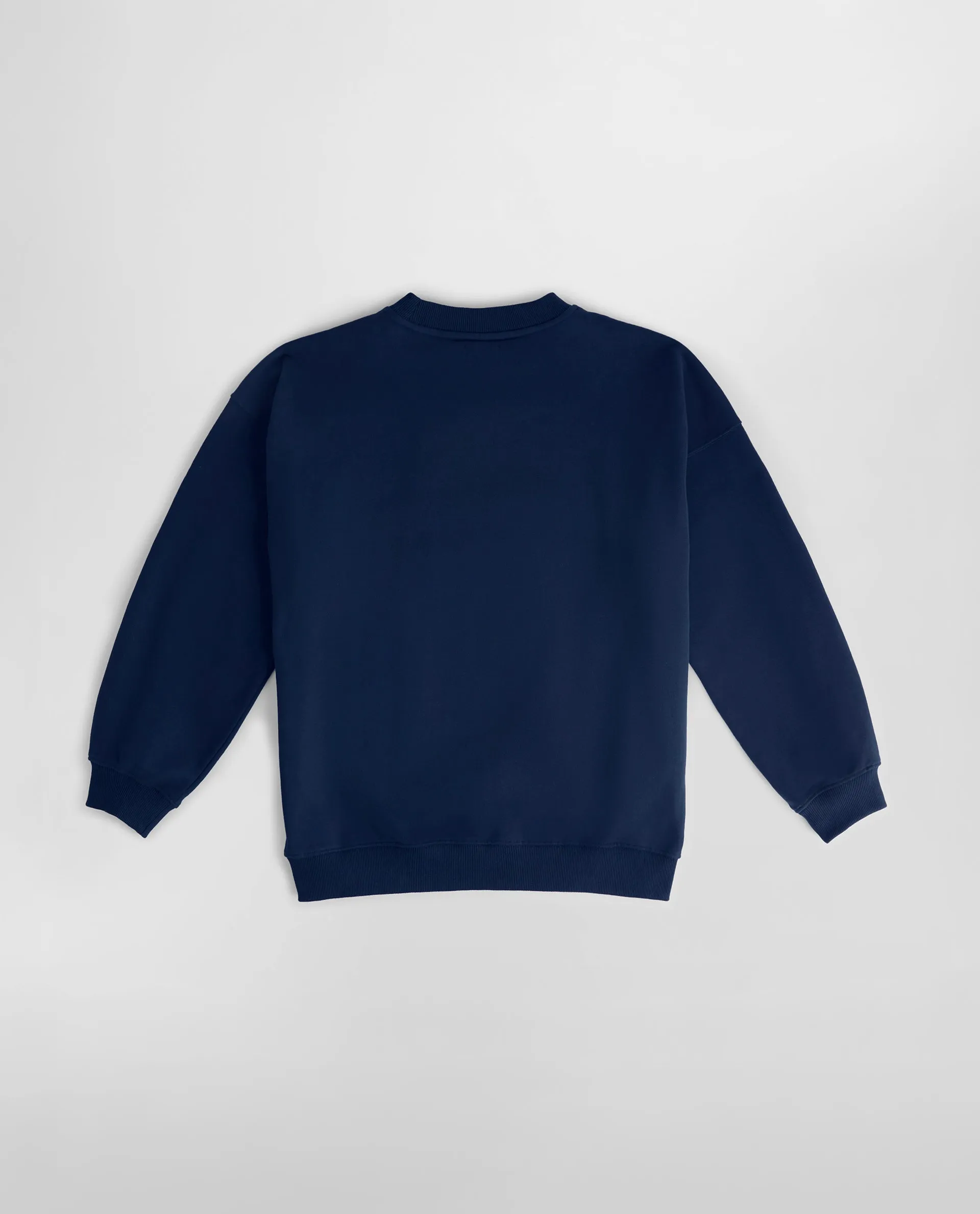 Varsity Oversized Sweatshirt - Navy Blue/Marshmallow White sold by Adanola product image thumbnail 2