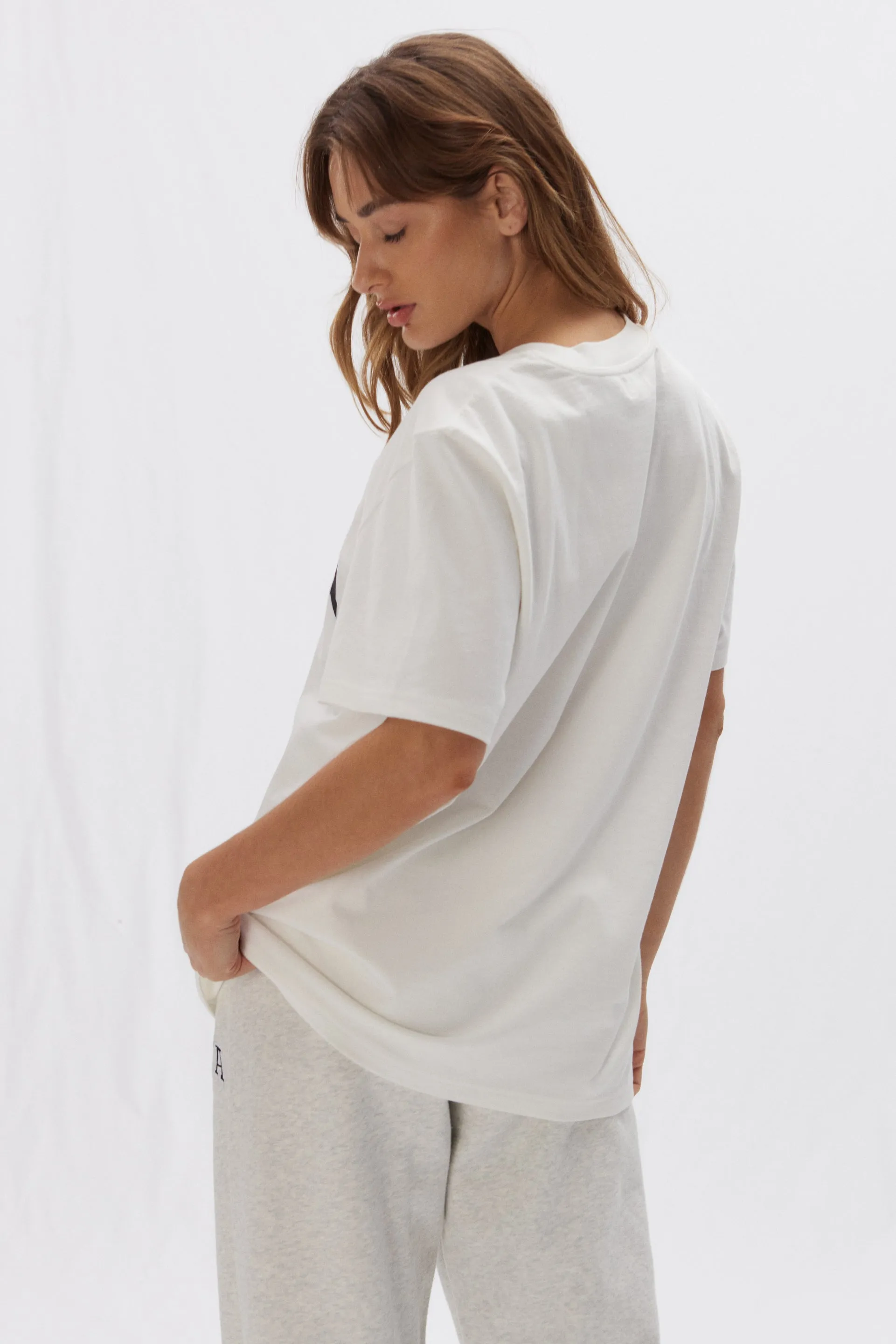 ADA Short Sleeve Oversized T-shirt - White/Black sold by Adanola product image thumbnail 2