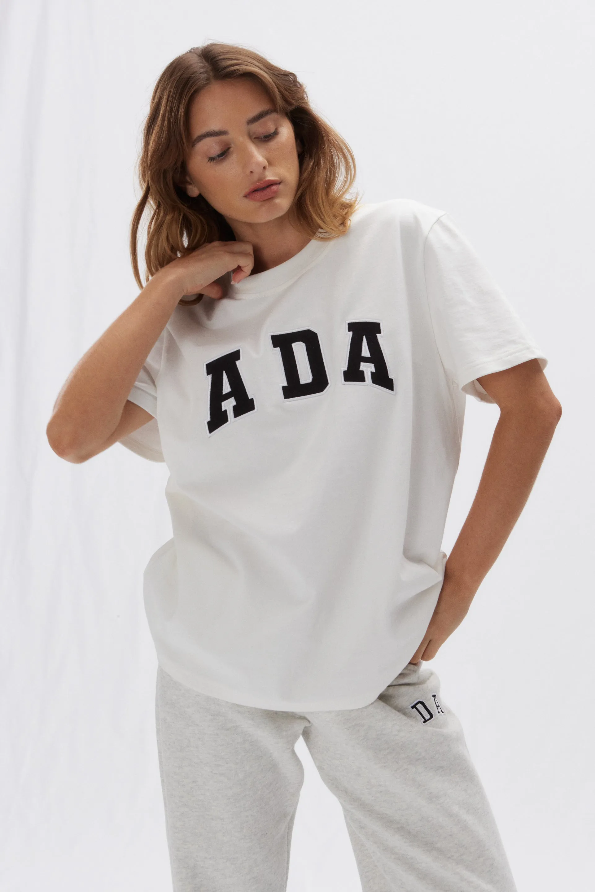 ADA Short Sleeve Oversized T-shirt - White/Black sold by Adanola product image thumbnail 3