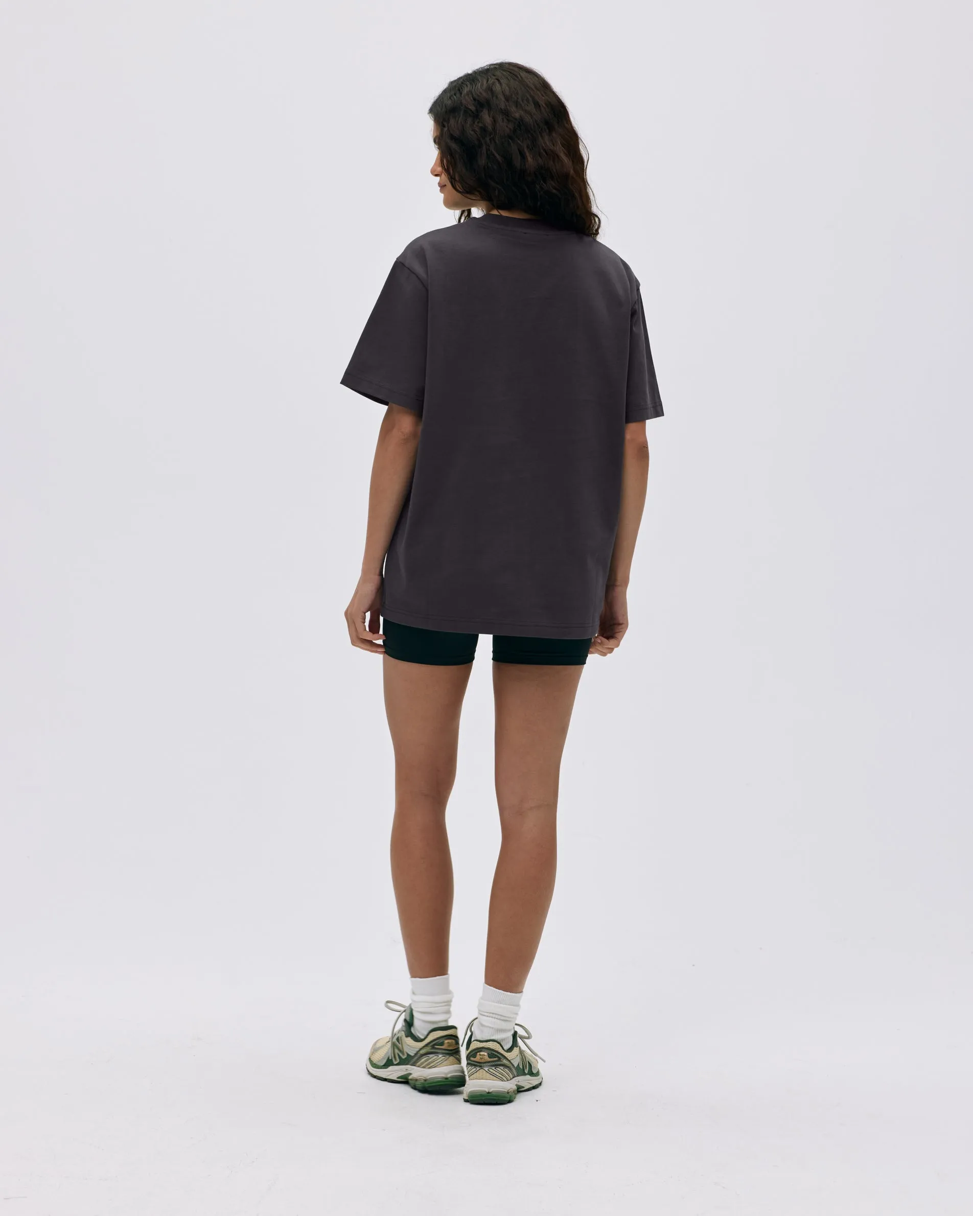 Varsity Short Sleeve Oversized T-shirt - Coffee Bean/White sold by Adanola product image thumbnail 2