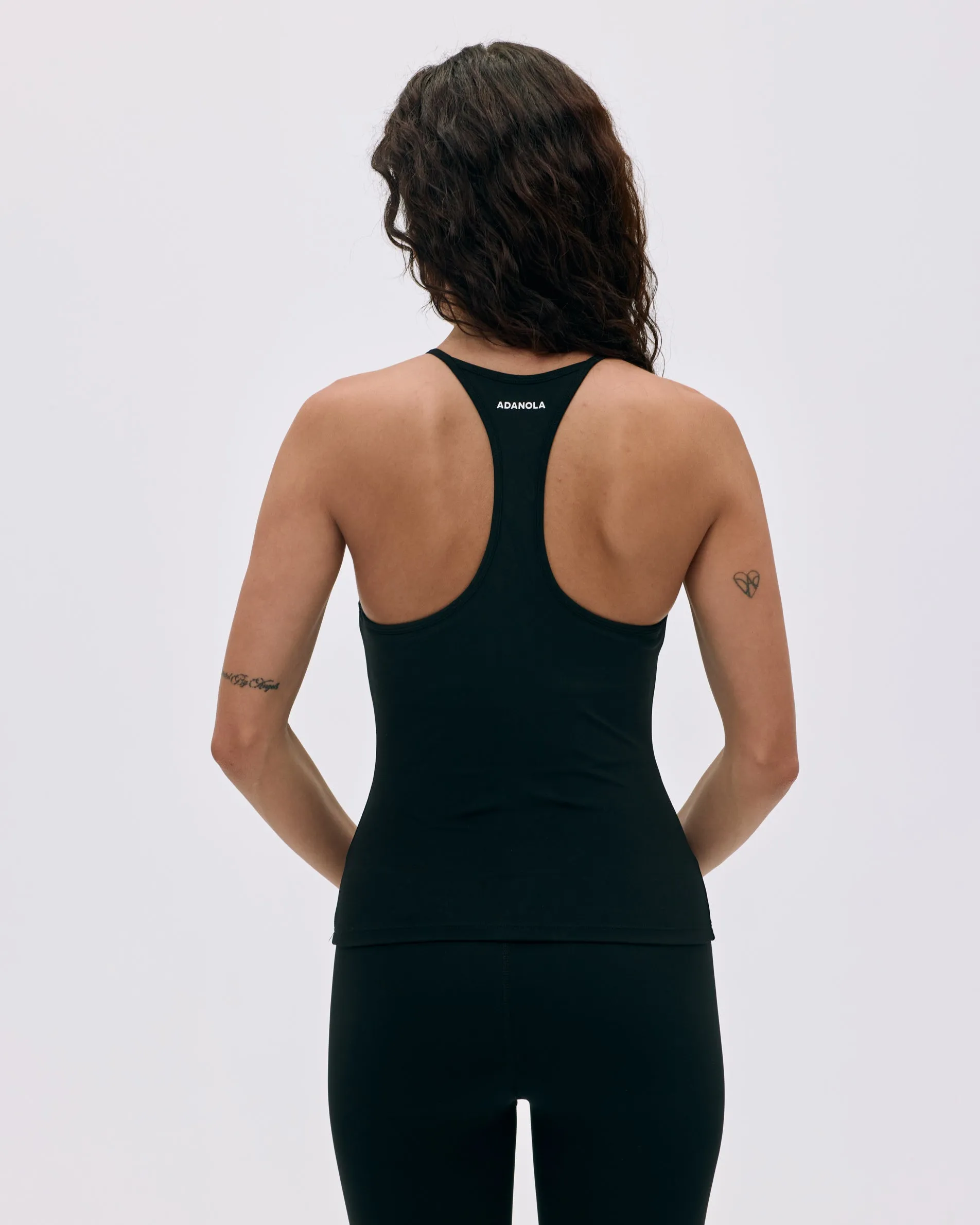 Ultimate Ruched Front Racer Tank - Black sold by Adanola product image thumbnail 2