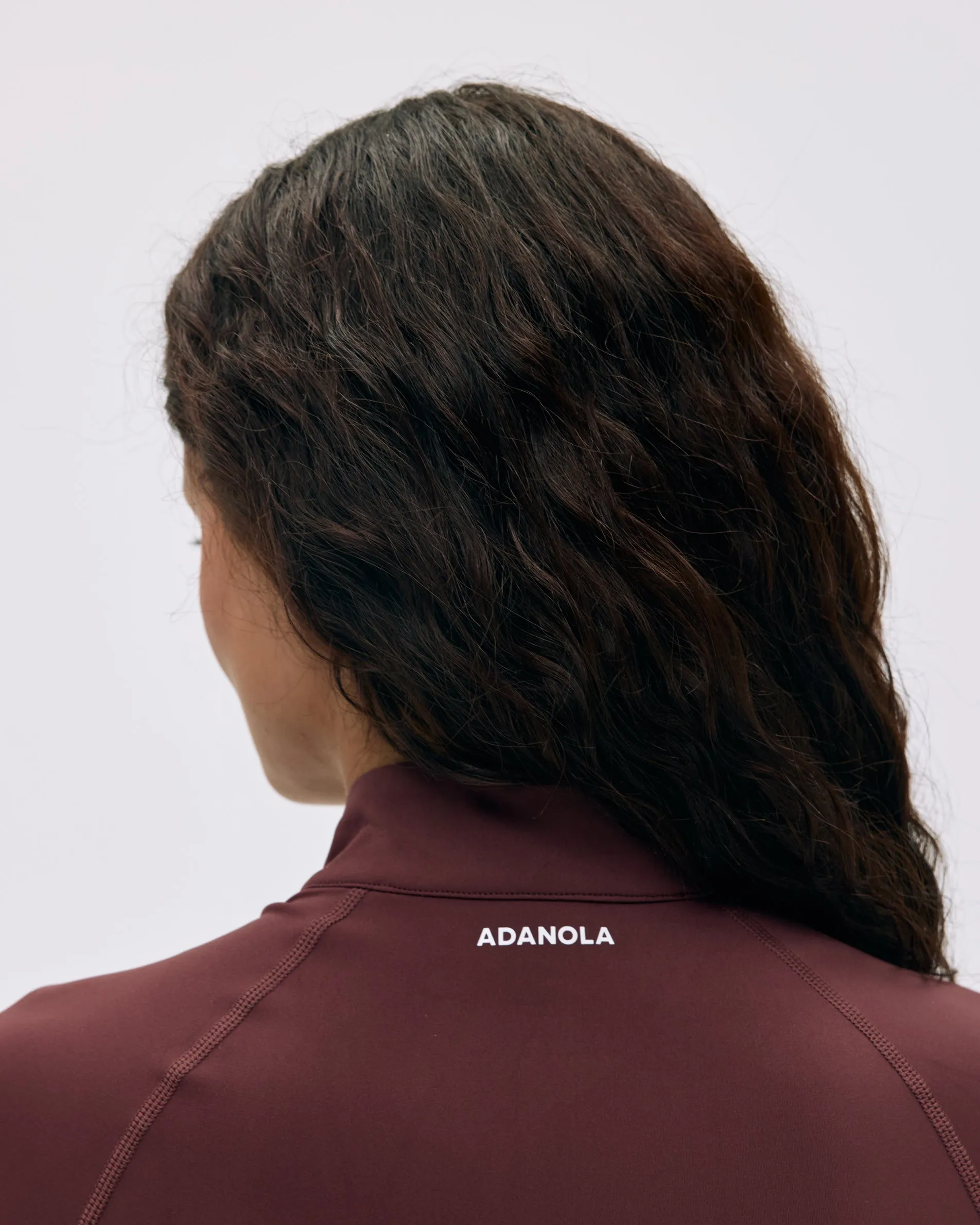Ultimate Short Sleeve Zip Up Top - Burgundy sold by Adanola product image thumbnail 3