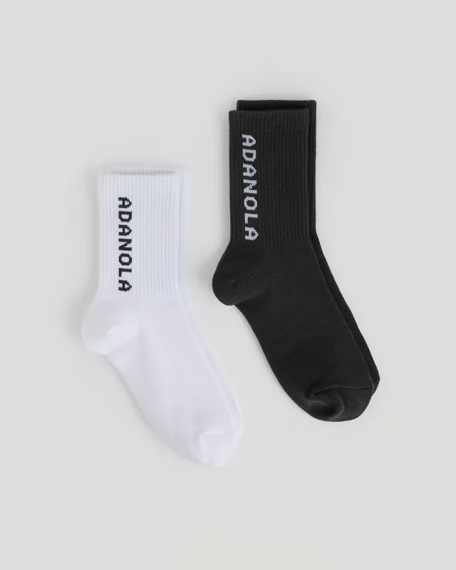 2 Pack Socks - Graphite Grey/White sold by Adanola