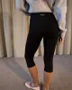 Ultimate Capri Wrap Over Leggings - Black sold by Adanola