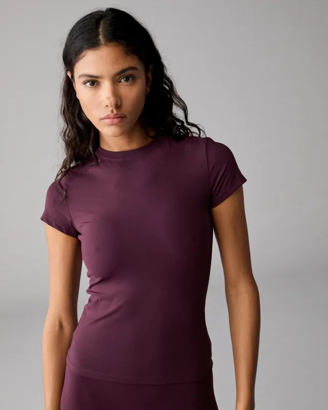 Ultimate Short Sleeve Top - Dark Cherry sold by Adanola