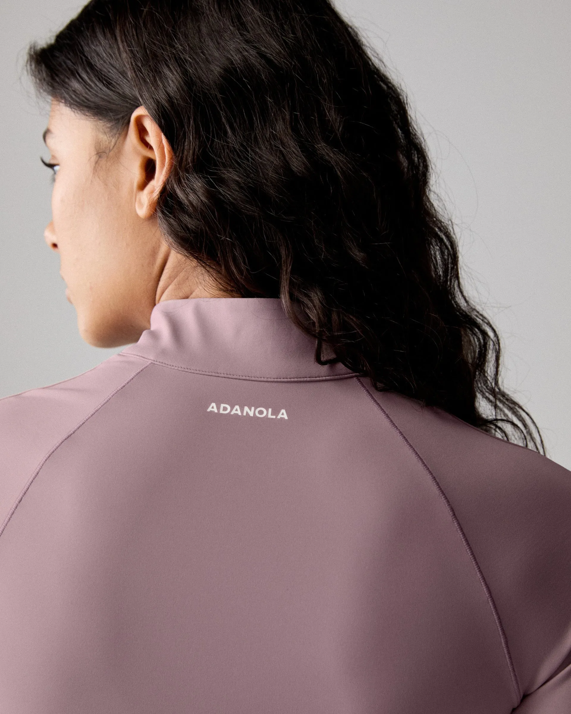 Ultimate Long Sleeve Seam Detail Zip Up Top - Dusk Purple sold by Adanola product image thumbnail 3