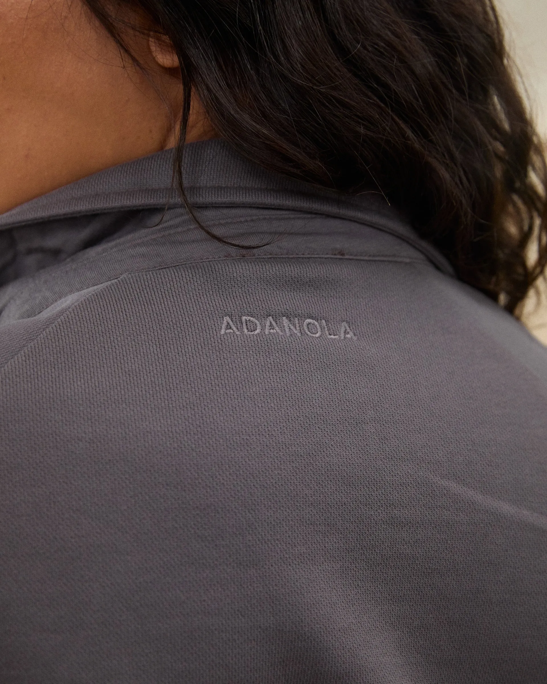 Slouchy Button Up Sweatshirt - Slate Grey sold by Adanola product image thumbnail 3
