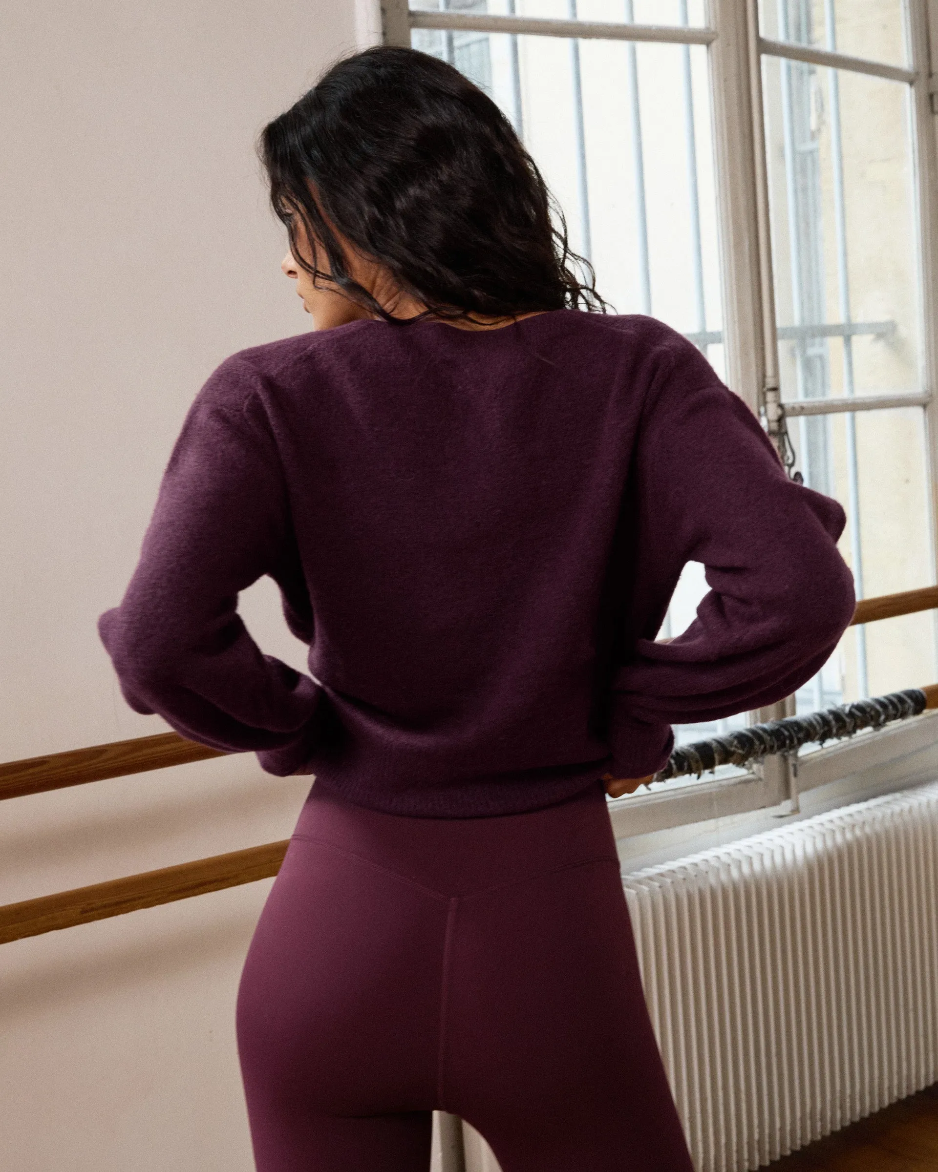 Knit Wrap Over Cardigan - Dark Cherry sold by Adanola product image thumbnail 2