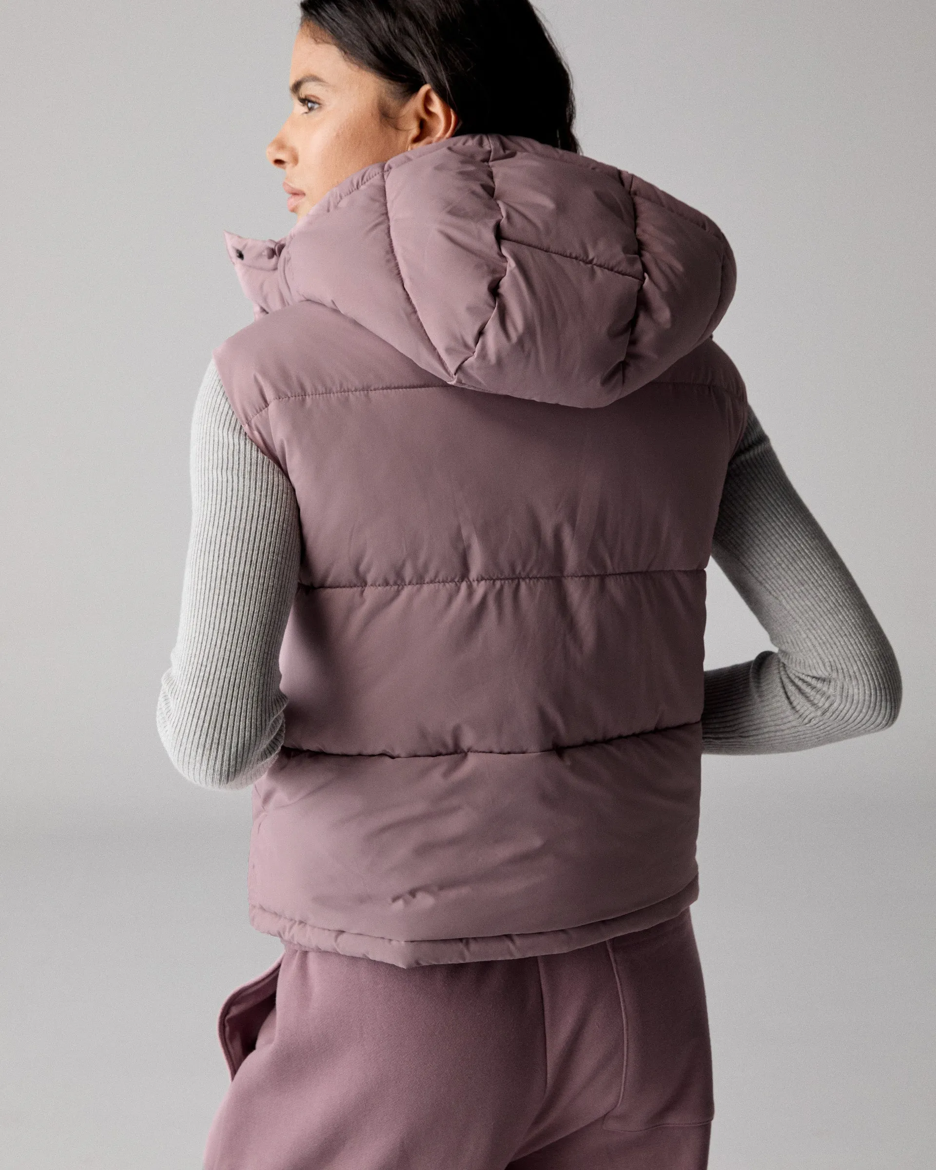 Hooded Puffer Gilet - Dusk Purple sold by Adanola product image thumbnail 3