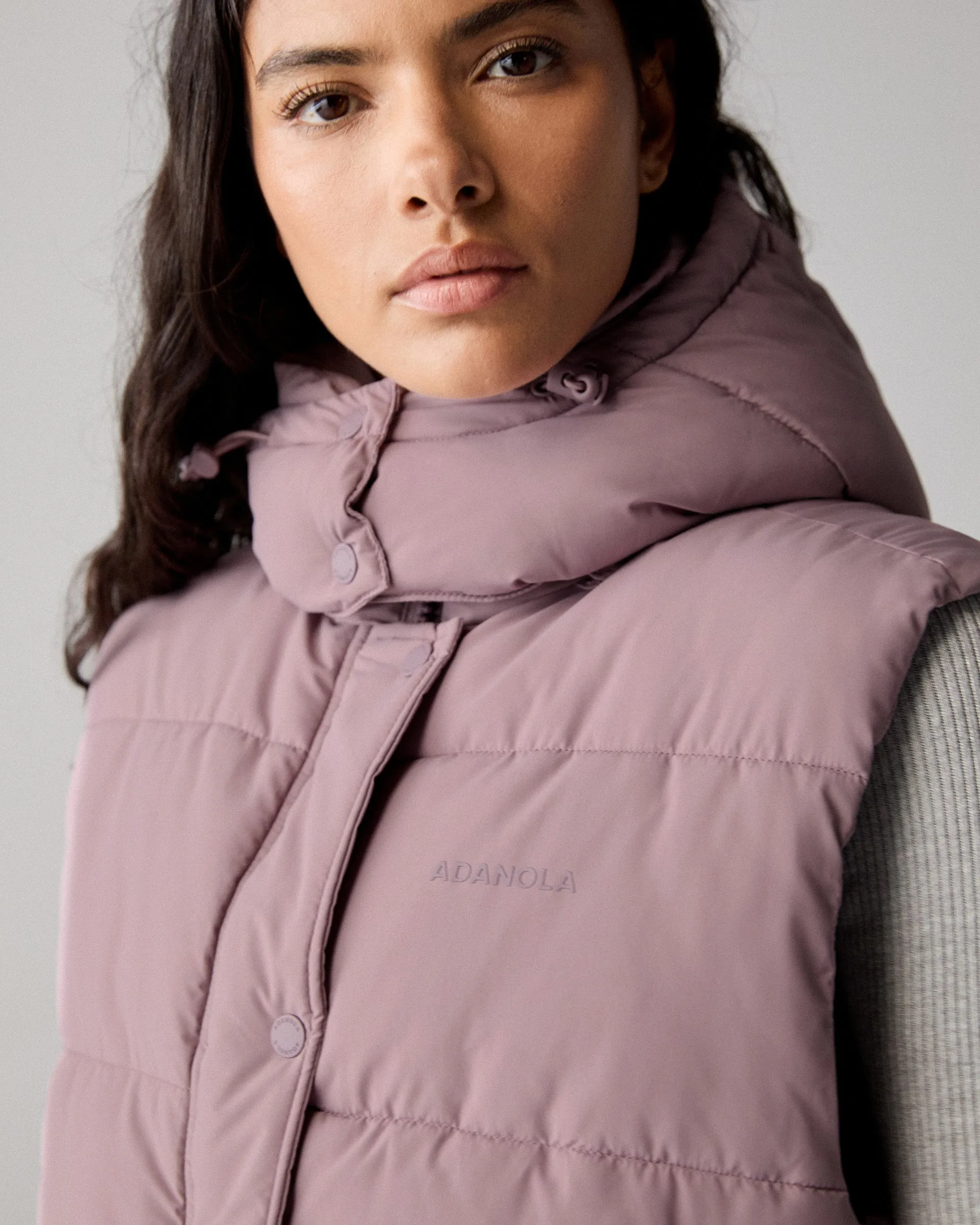 Hooded Puffer Gilet - Dusk Purple sold by Adanola product image thumbnail 2