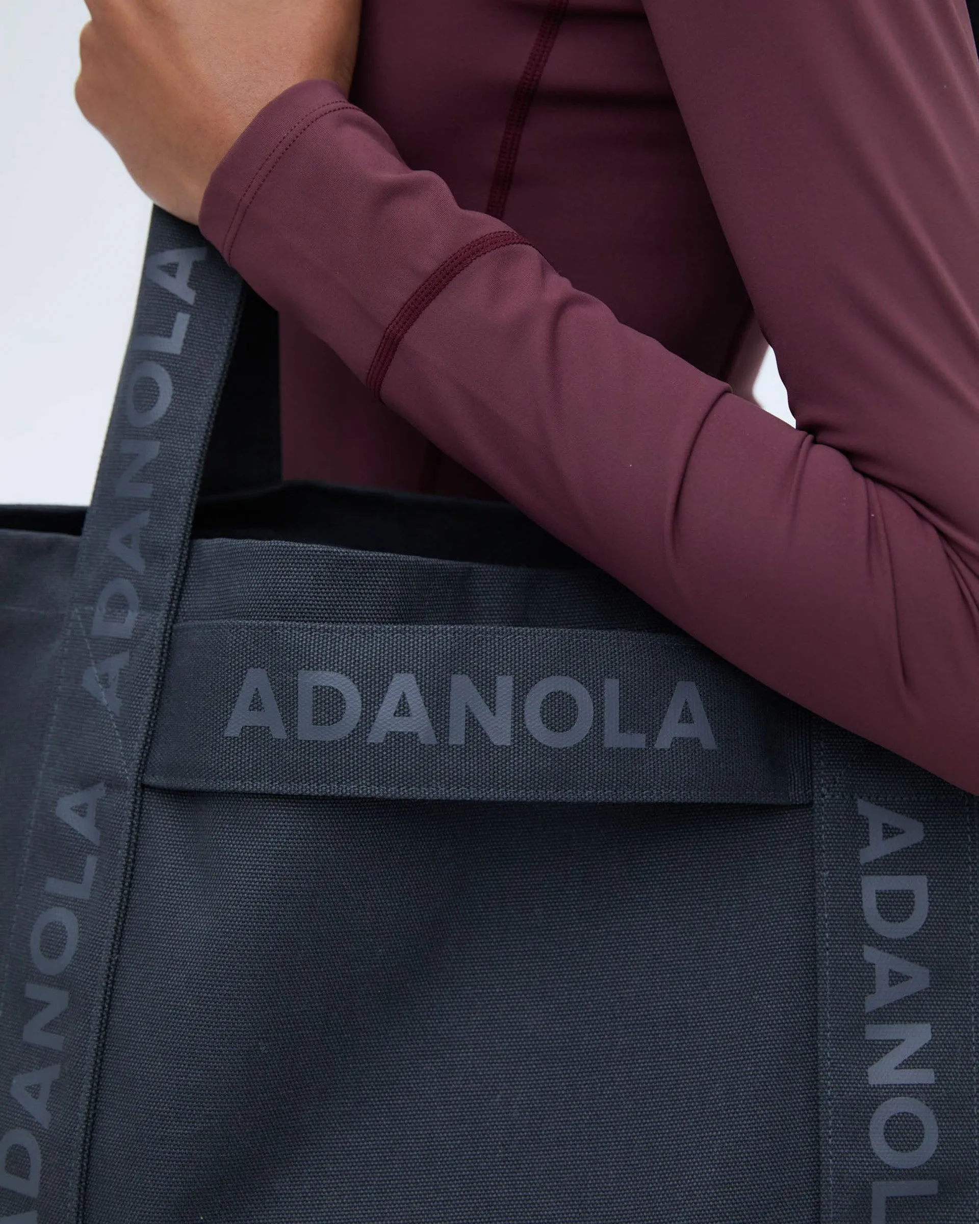 Branded Strap Tote Bag - Graphite Grey sold by Adanola product image thumbnail 2