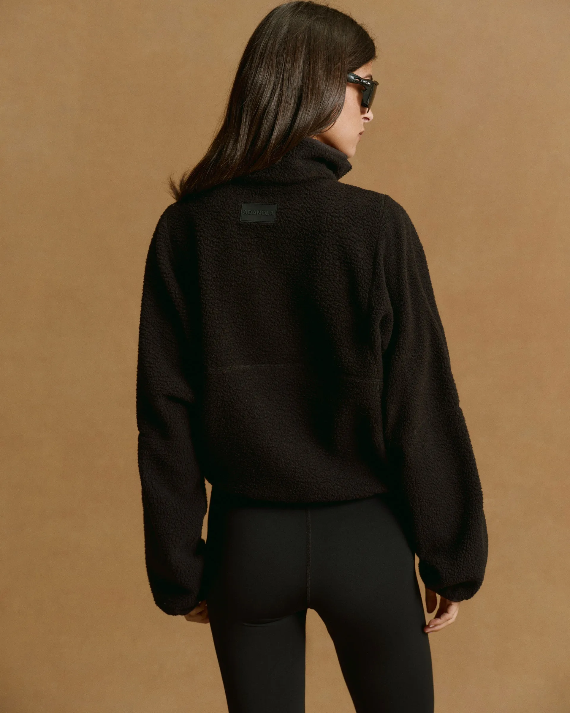 Seam Detail Quarter Zip Polar Fleece - Black sold by Adanola product image thumbnail 2