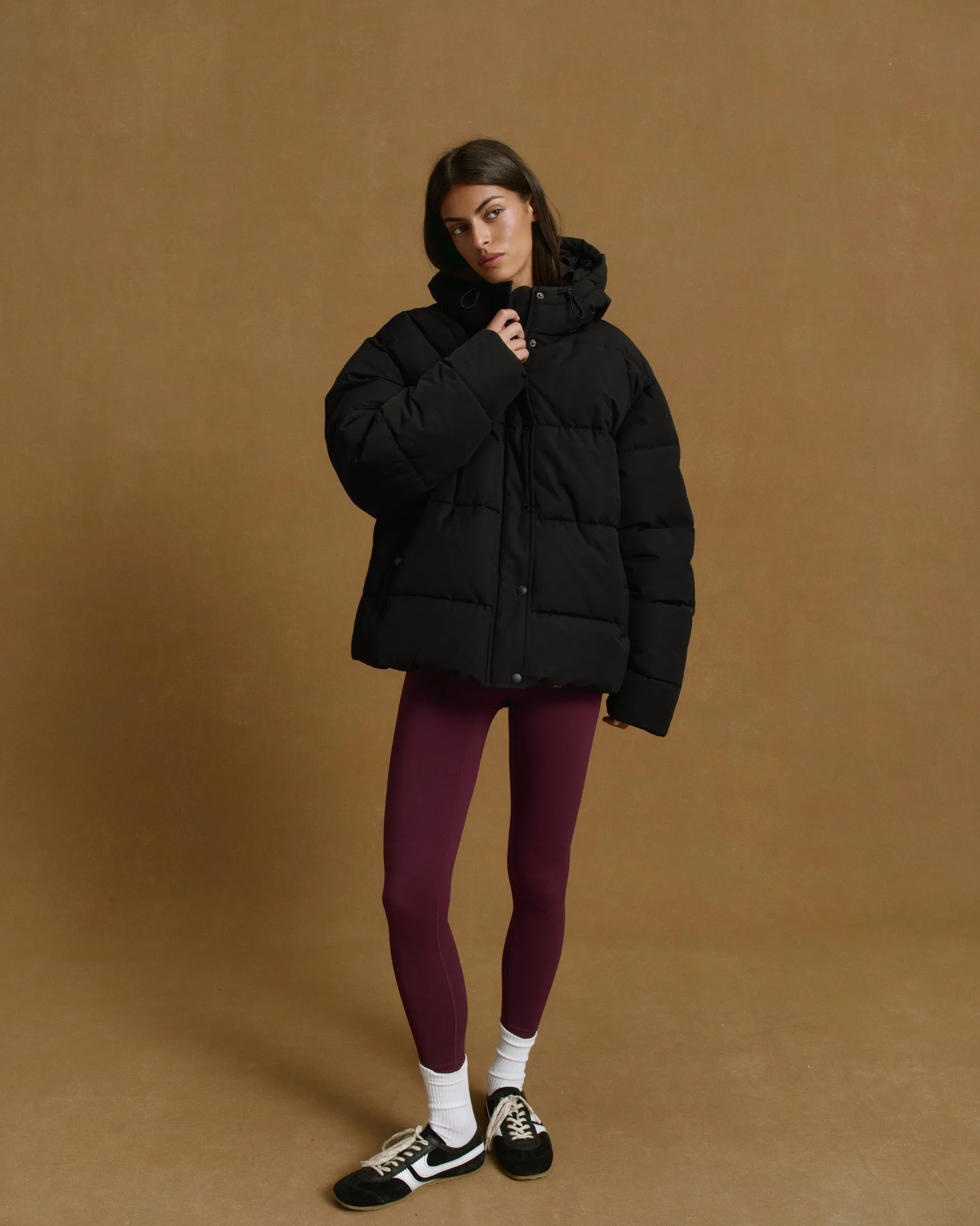 Hooded Puffer Jacket - Black sold by Adanola product image thumbnail 4