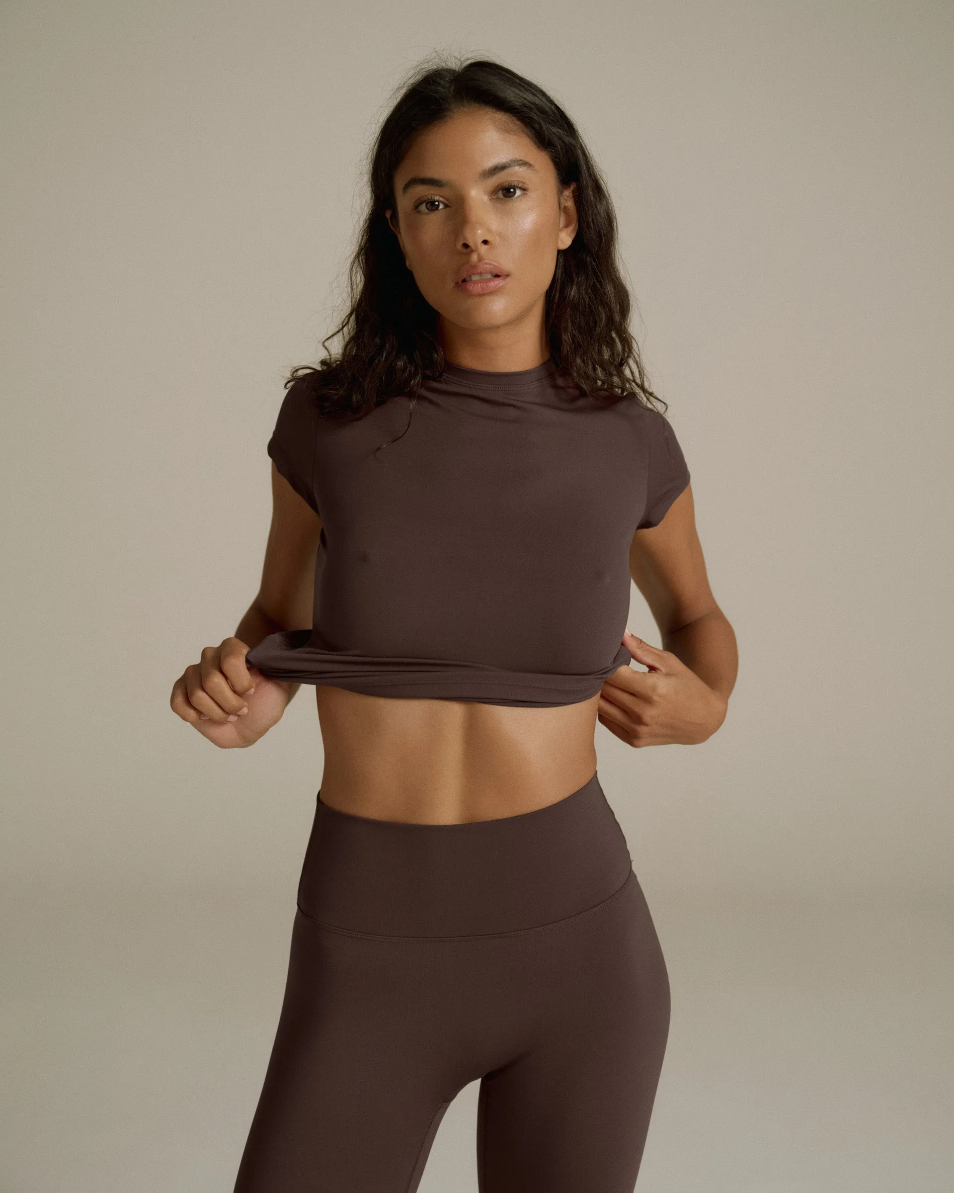 Ultimate Short Sleeve Top - Chocolate Brown sold by Adanola