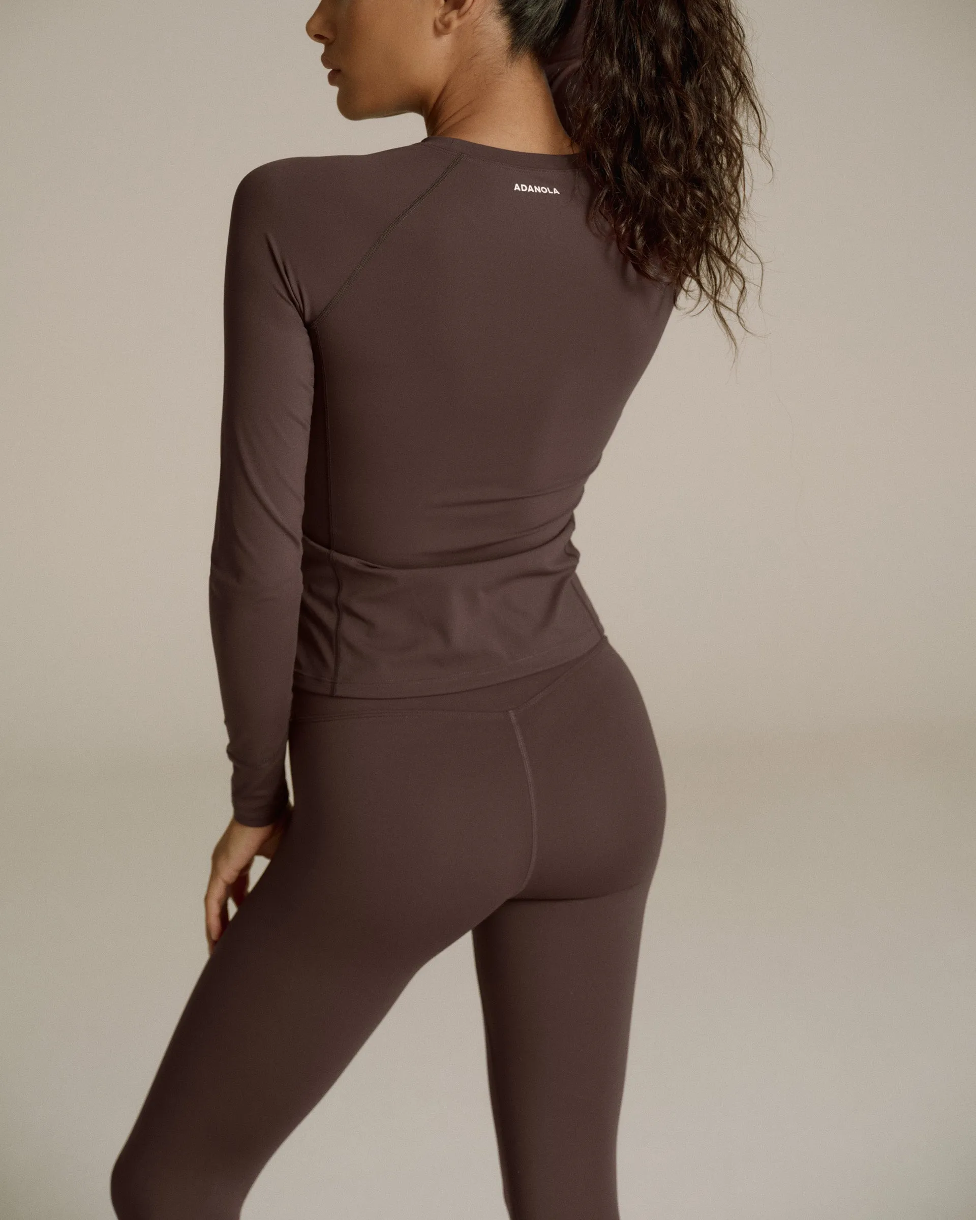 Ultimate Long Sleeve Seam Detail Top - Chocolate Brown sold by Adanola product image thumbnail 2