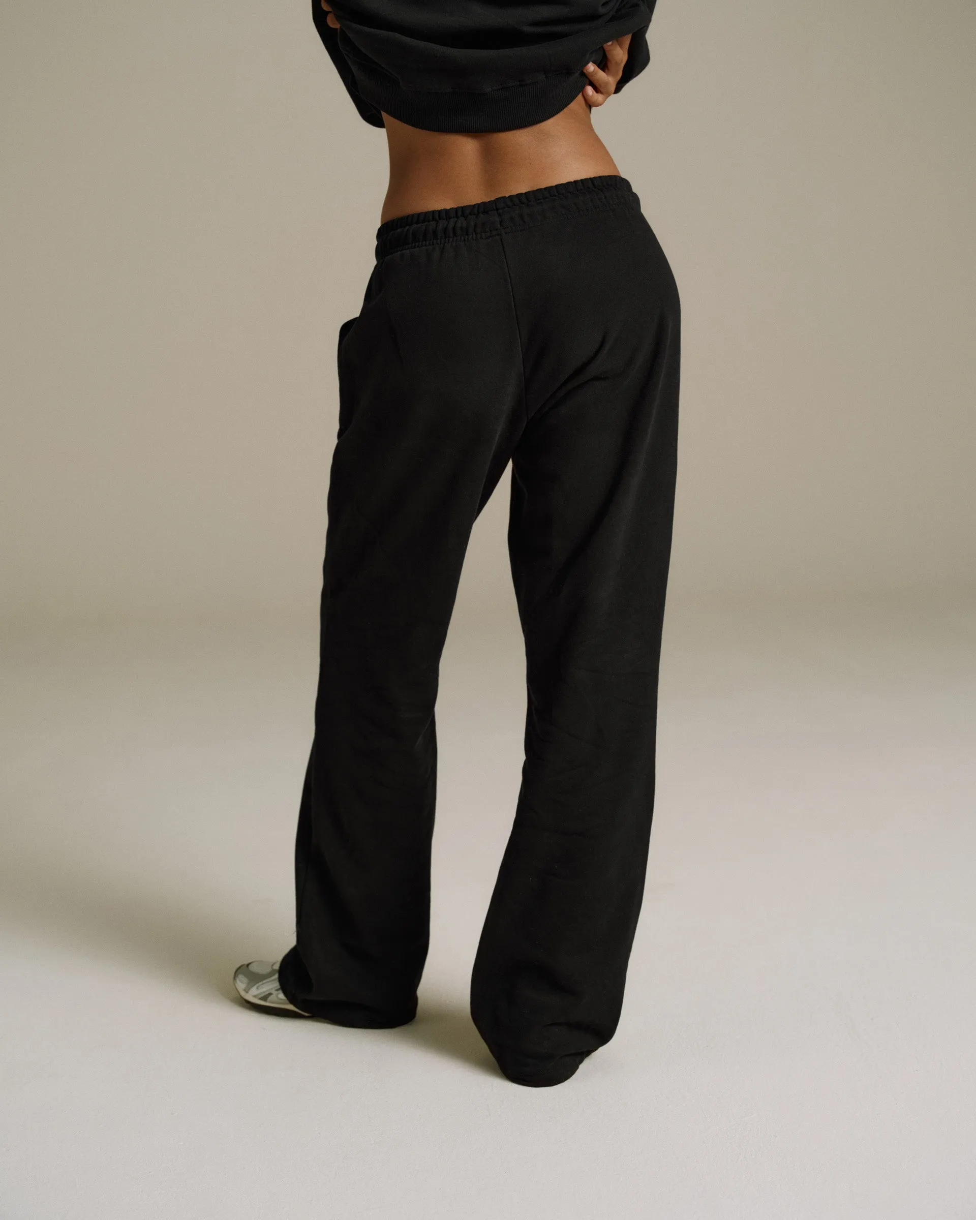 Varsity Loose Fit Straight Leg Sweatpants - Black sold by Adanola product image thumbnail 2