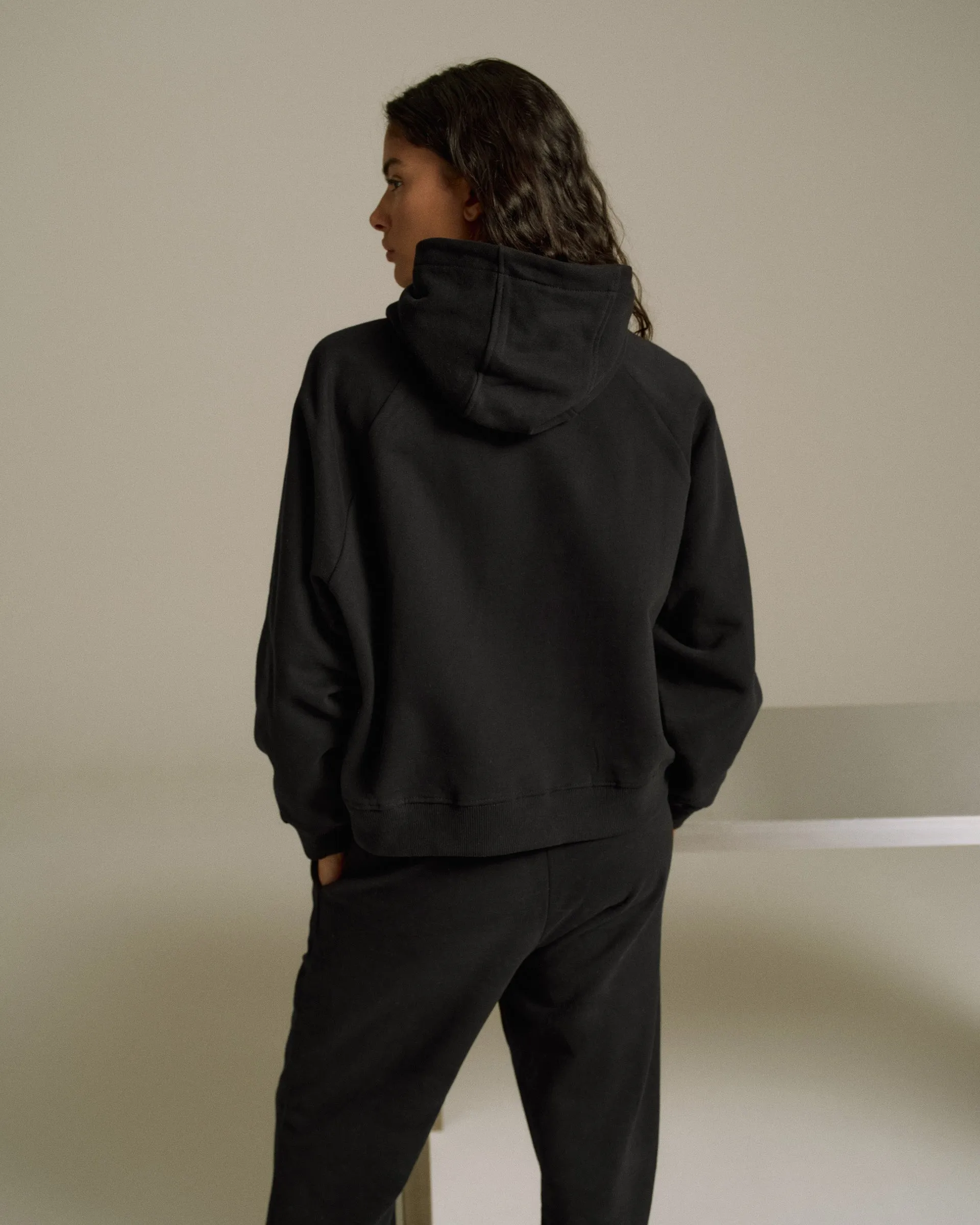 Varsity Loose Fit Hoodie - Black sold by Adanola product image thumbnail 2